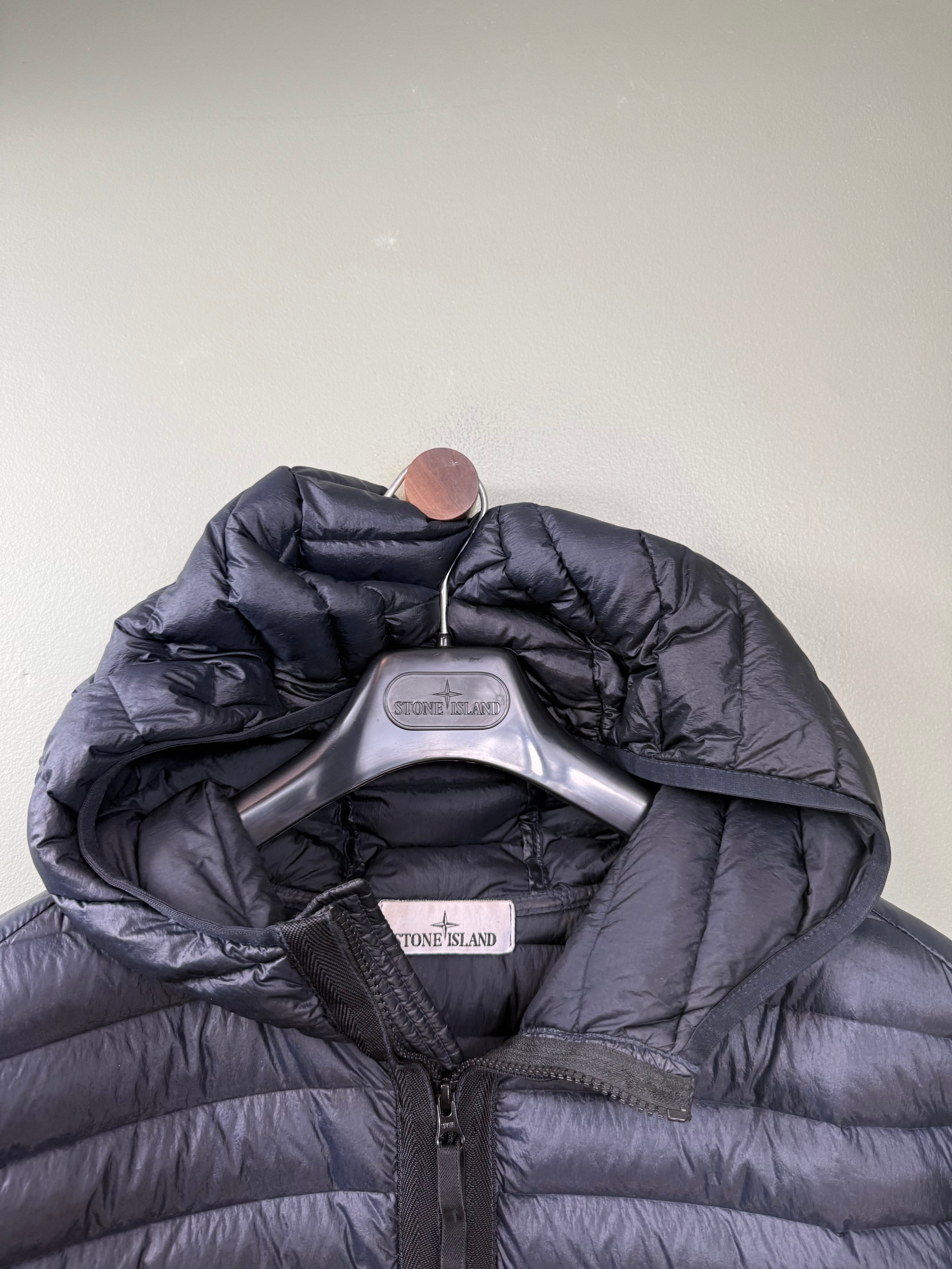 Stone Island Black Loom Woven Down Jacket