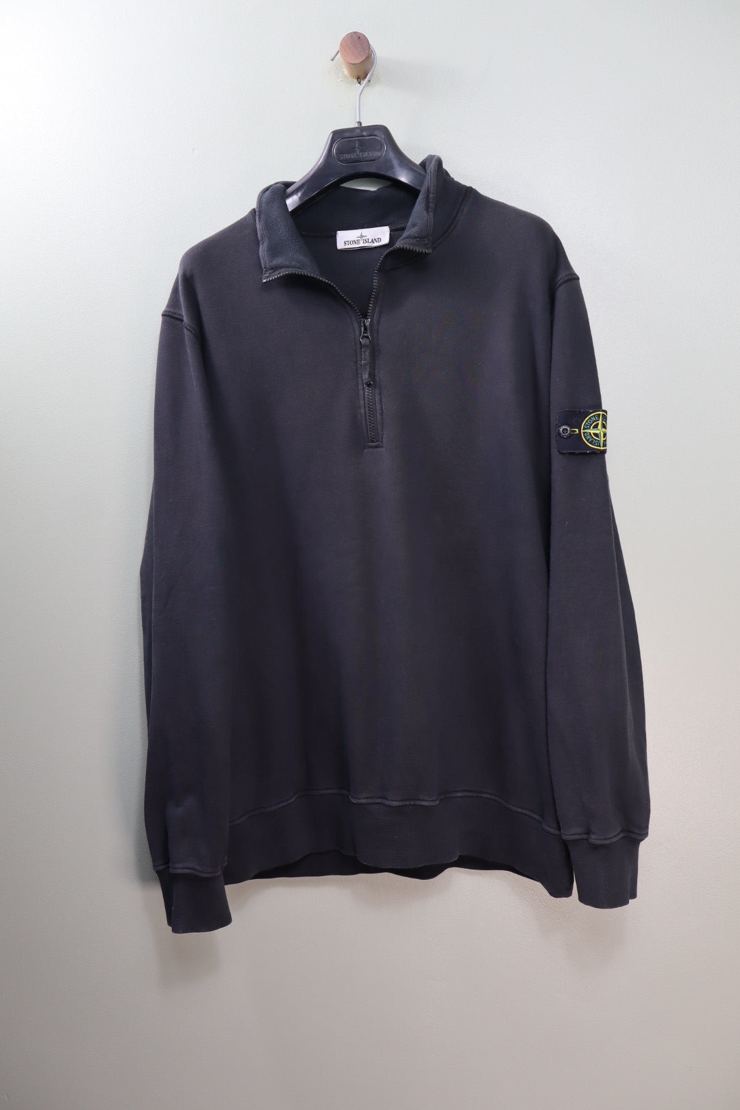 Stone Island Black 1/4 Zip Jumper