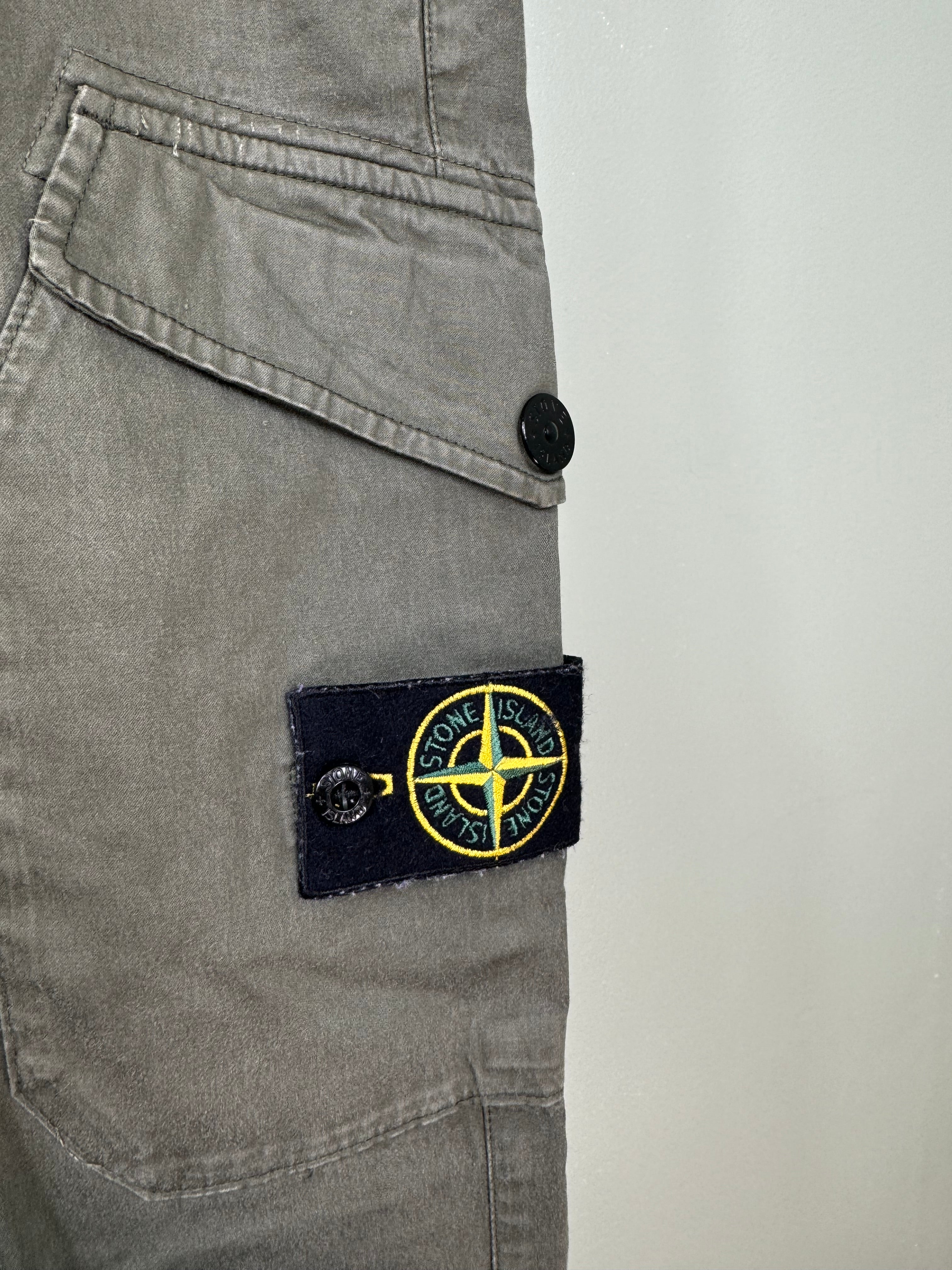 Stone Island Khaki RE-T Cargo Bottoms