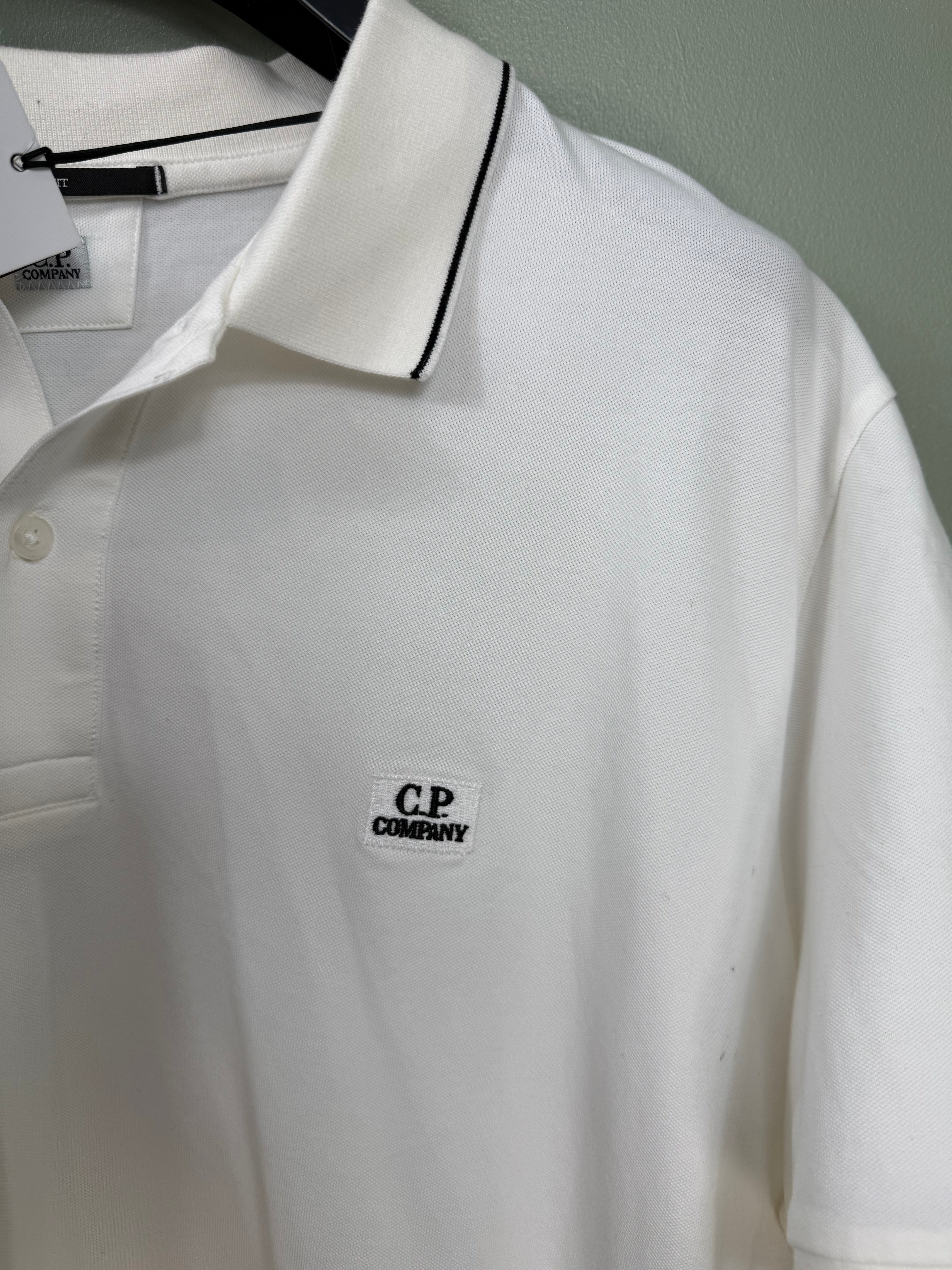 C.P. Company White Slim Fit Polo
