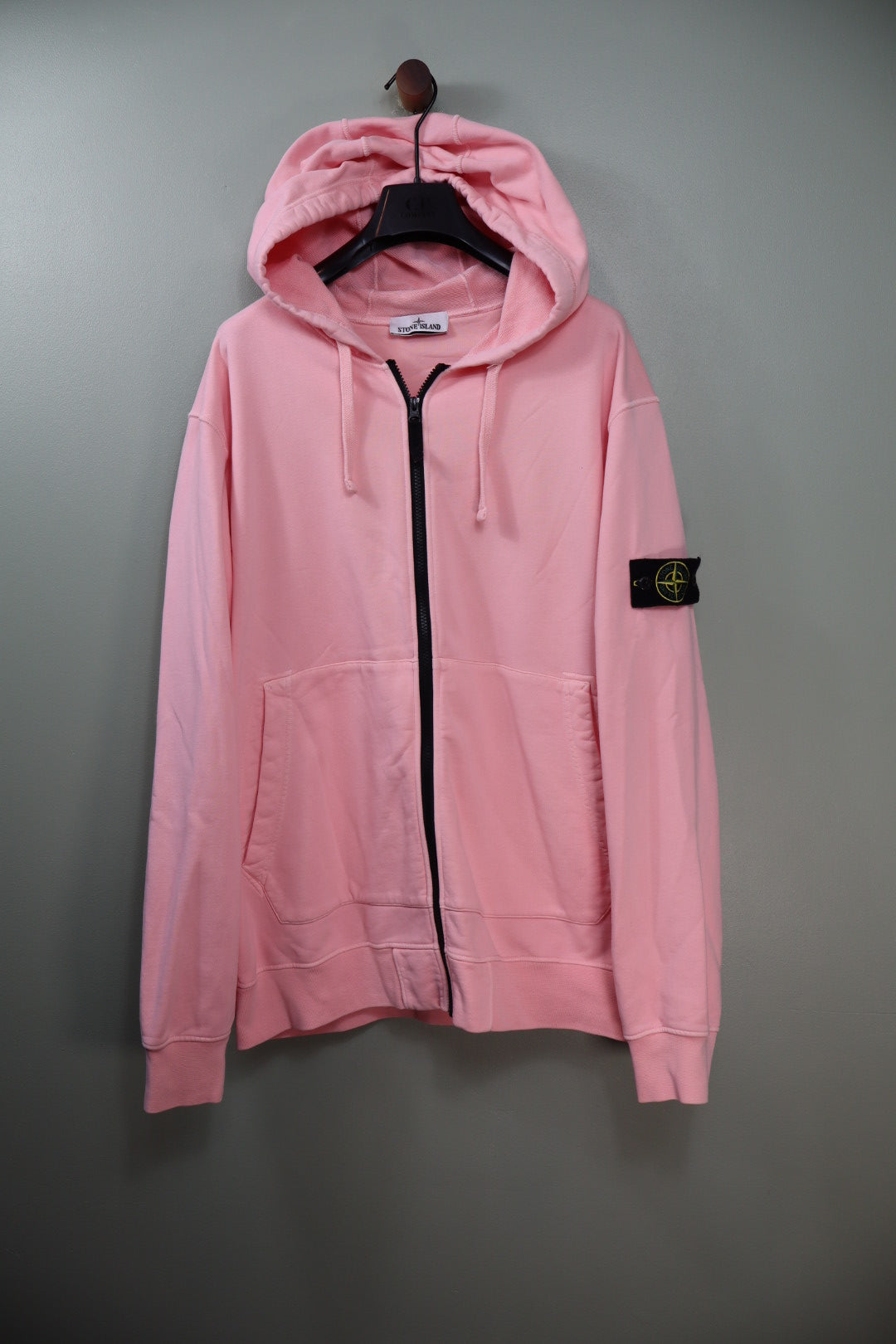 Stone Island Pink Zipped Hoodie