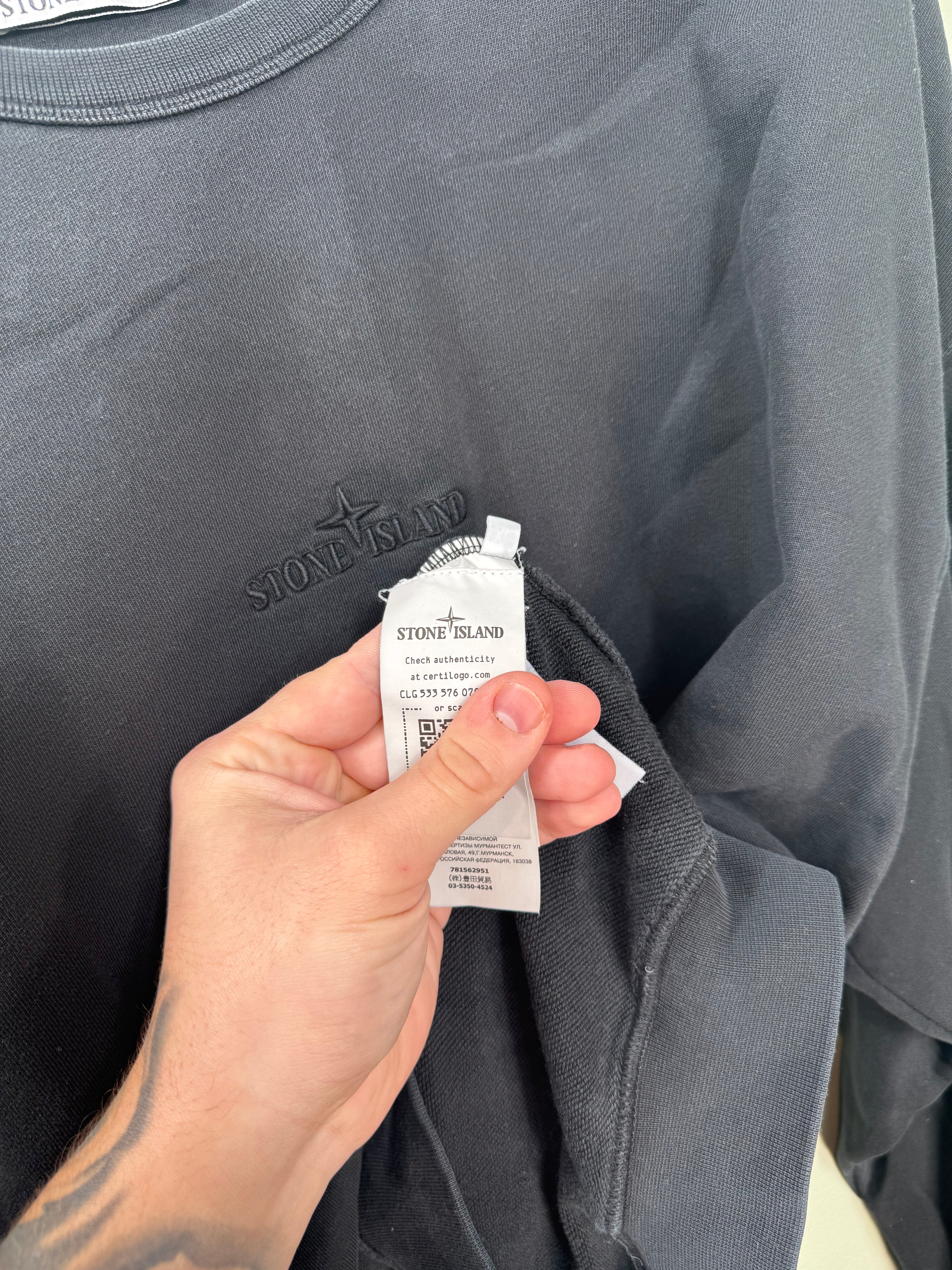 Stone Island Black Spellout Jumper