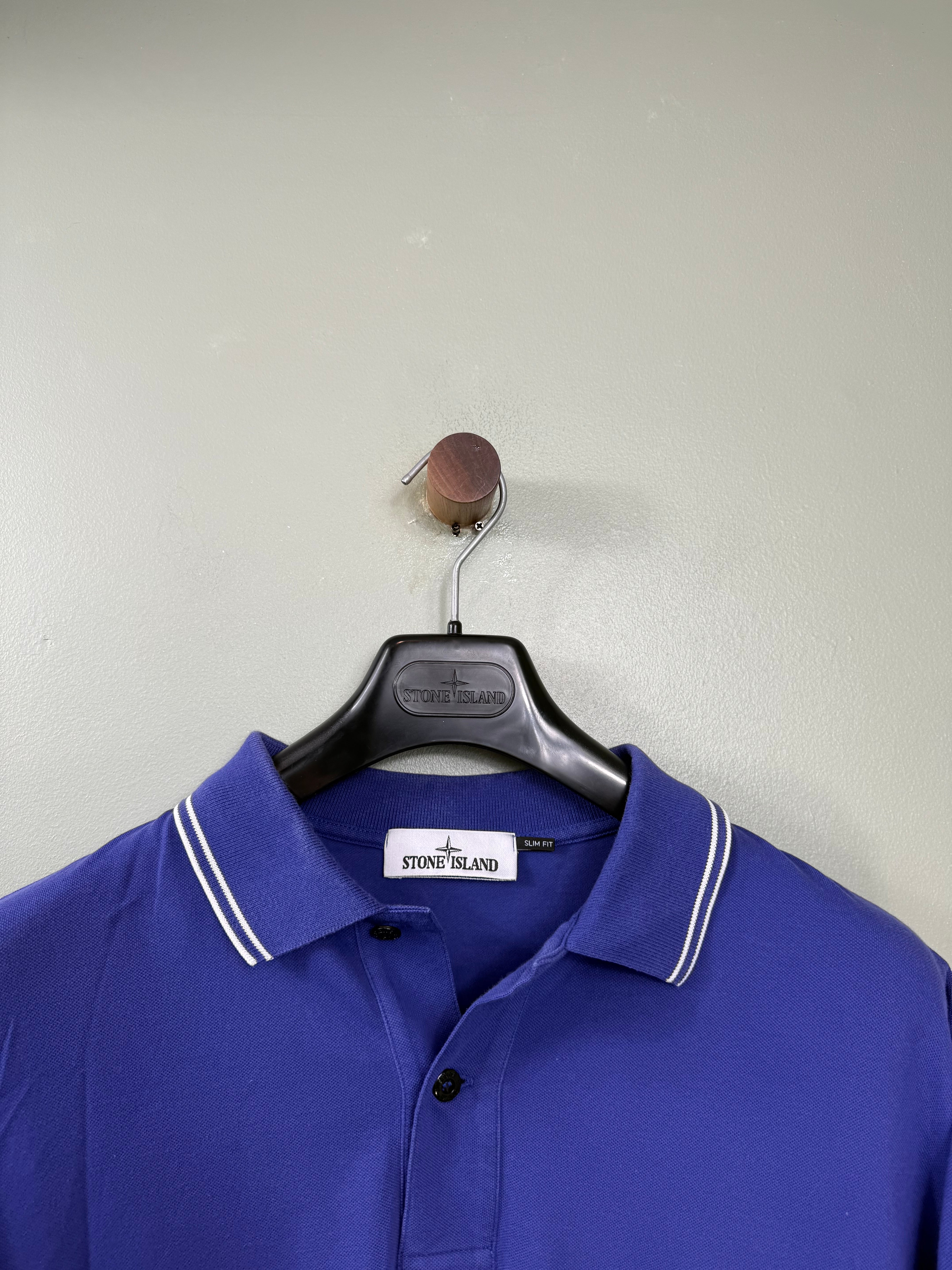 Stone Island Periwinkle Blue Slim Fit Polo