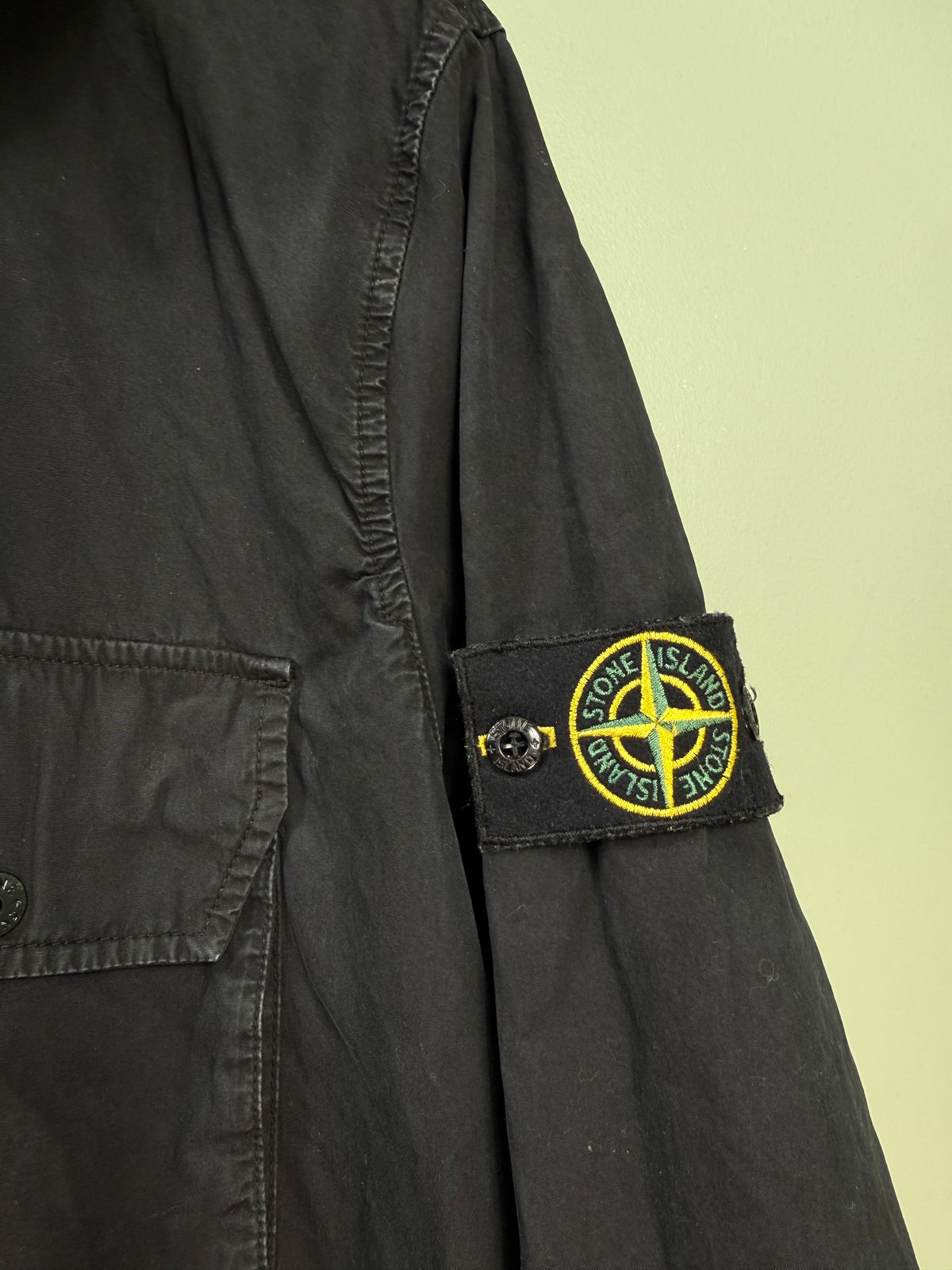 Stone Island Black Hooded Overshirt