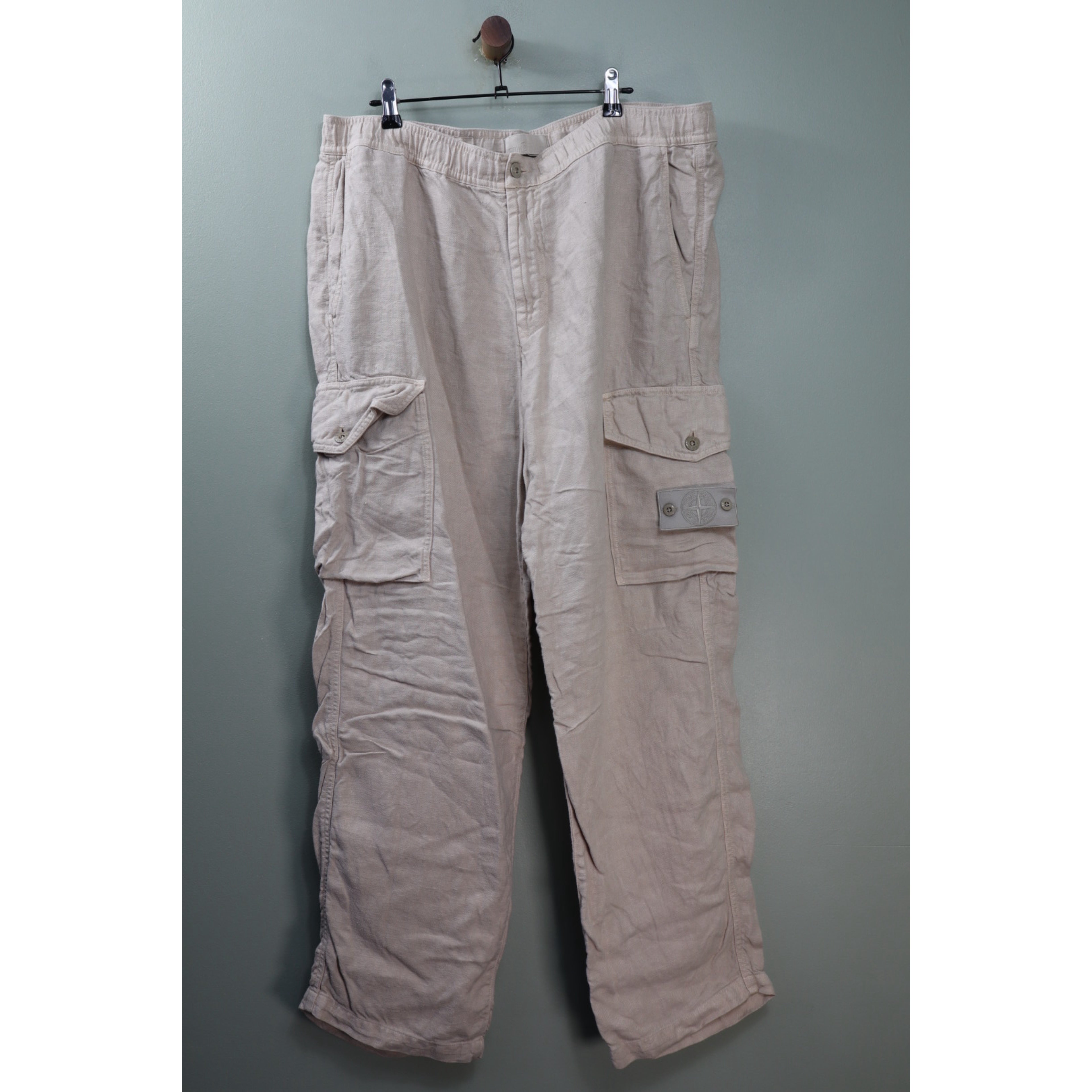 Stone Island Beige RE Ghost Cargo Bottoms