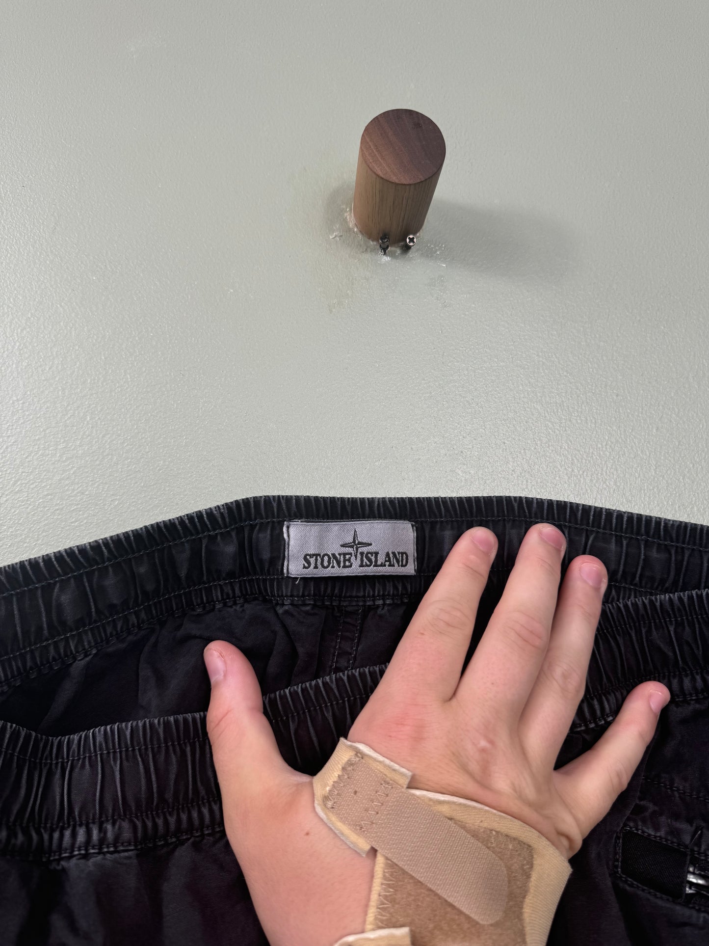 Stone Island Black CO Cargo Shorts