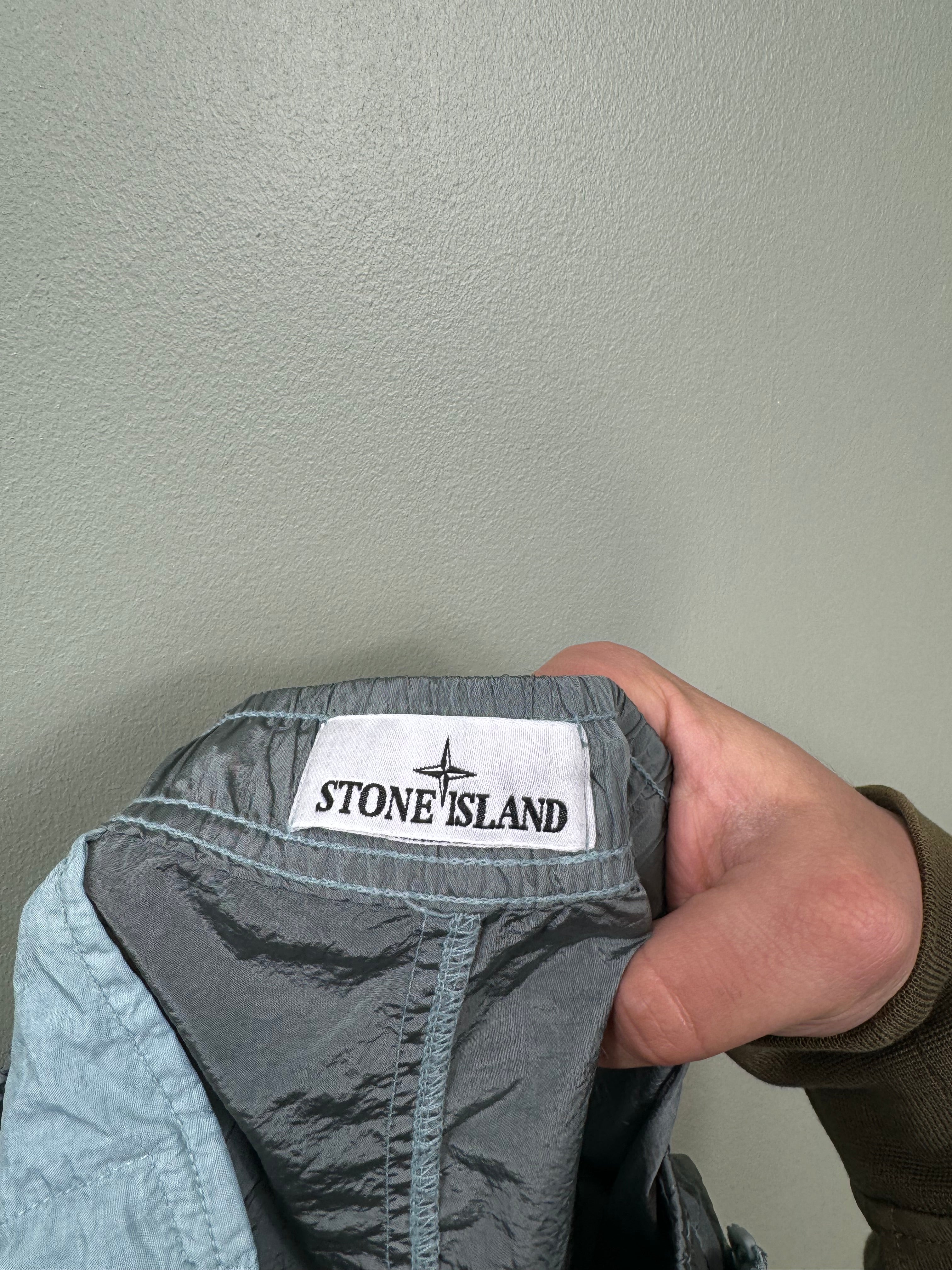 Stone Island Blue Nylon Metal CO Shorts