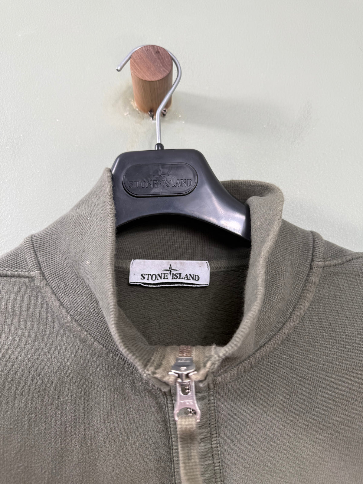 Stone Island Green 1/4 Zip Jumper