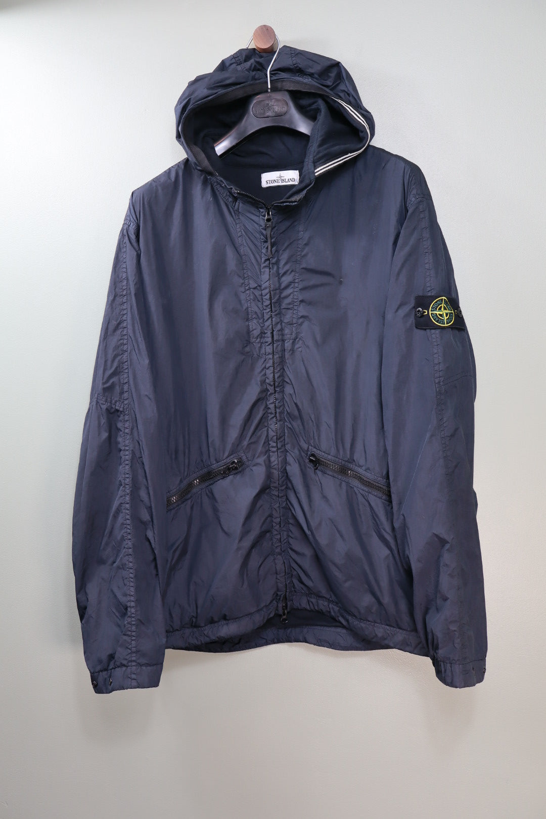 Stone Island Navy Crinkle Reps Jacket