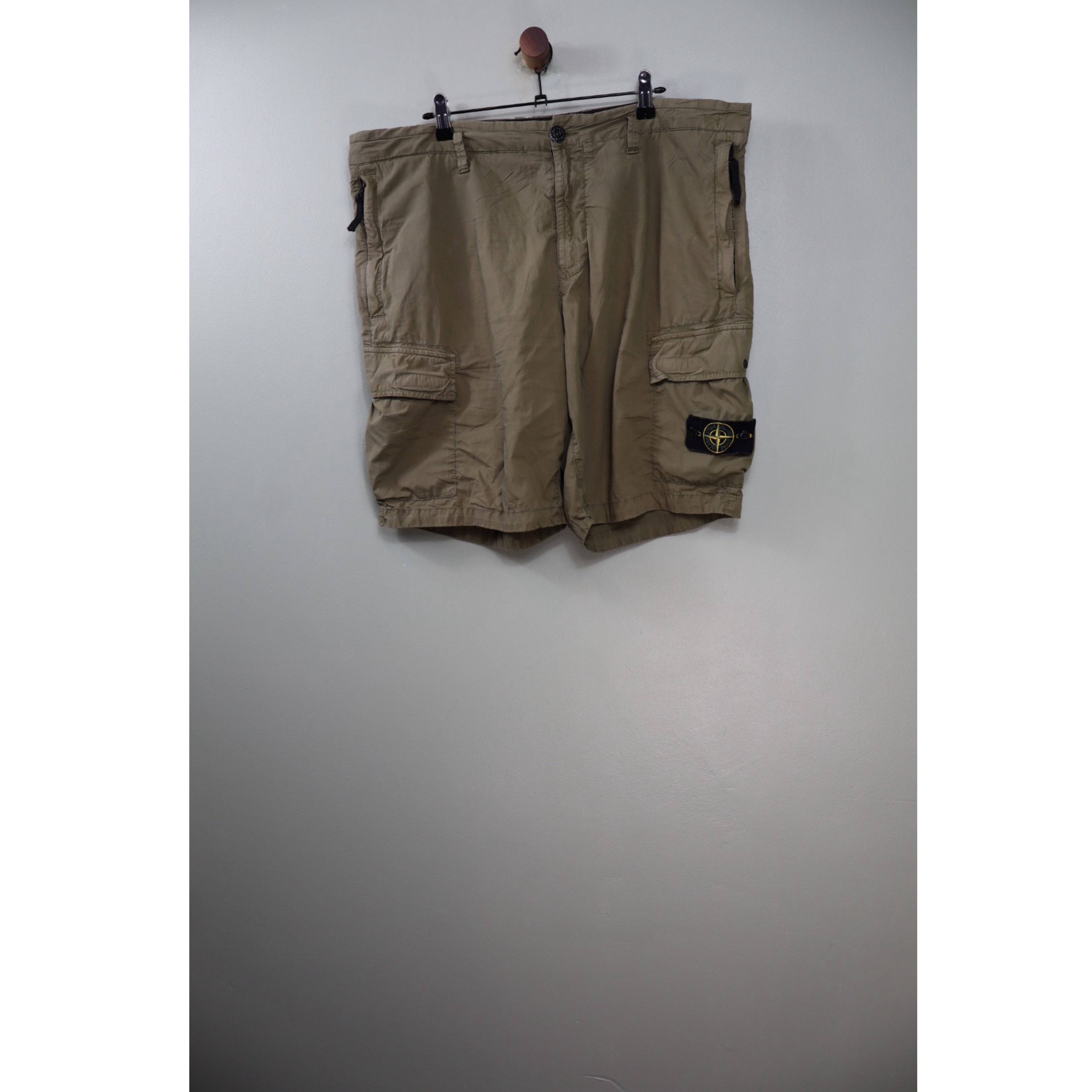 Stone Island Khaki RE Cargo Shorts