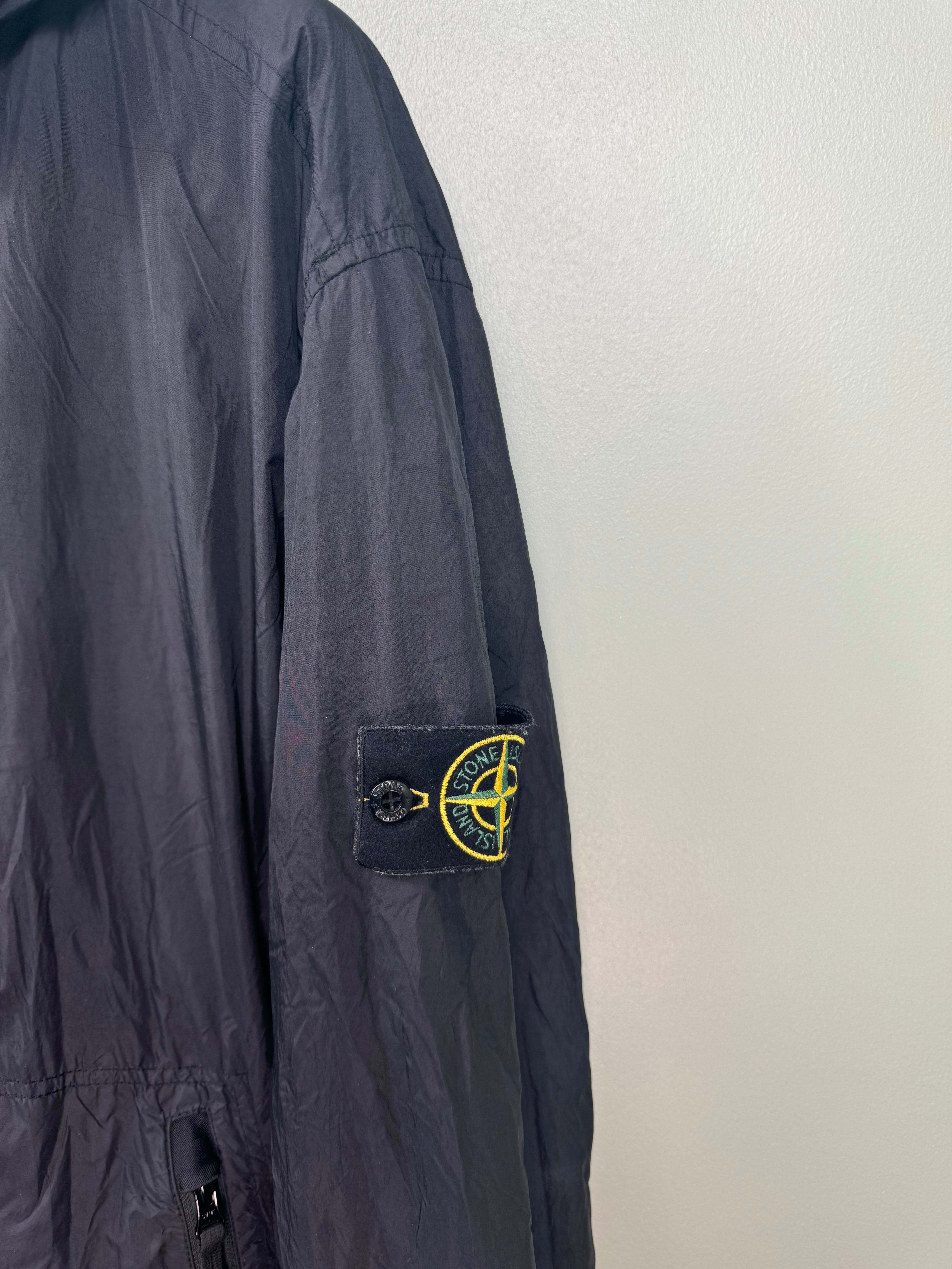 Stone Island Black Garment Dyed Crinkle Reps Jacket