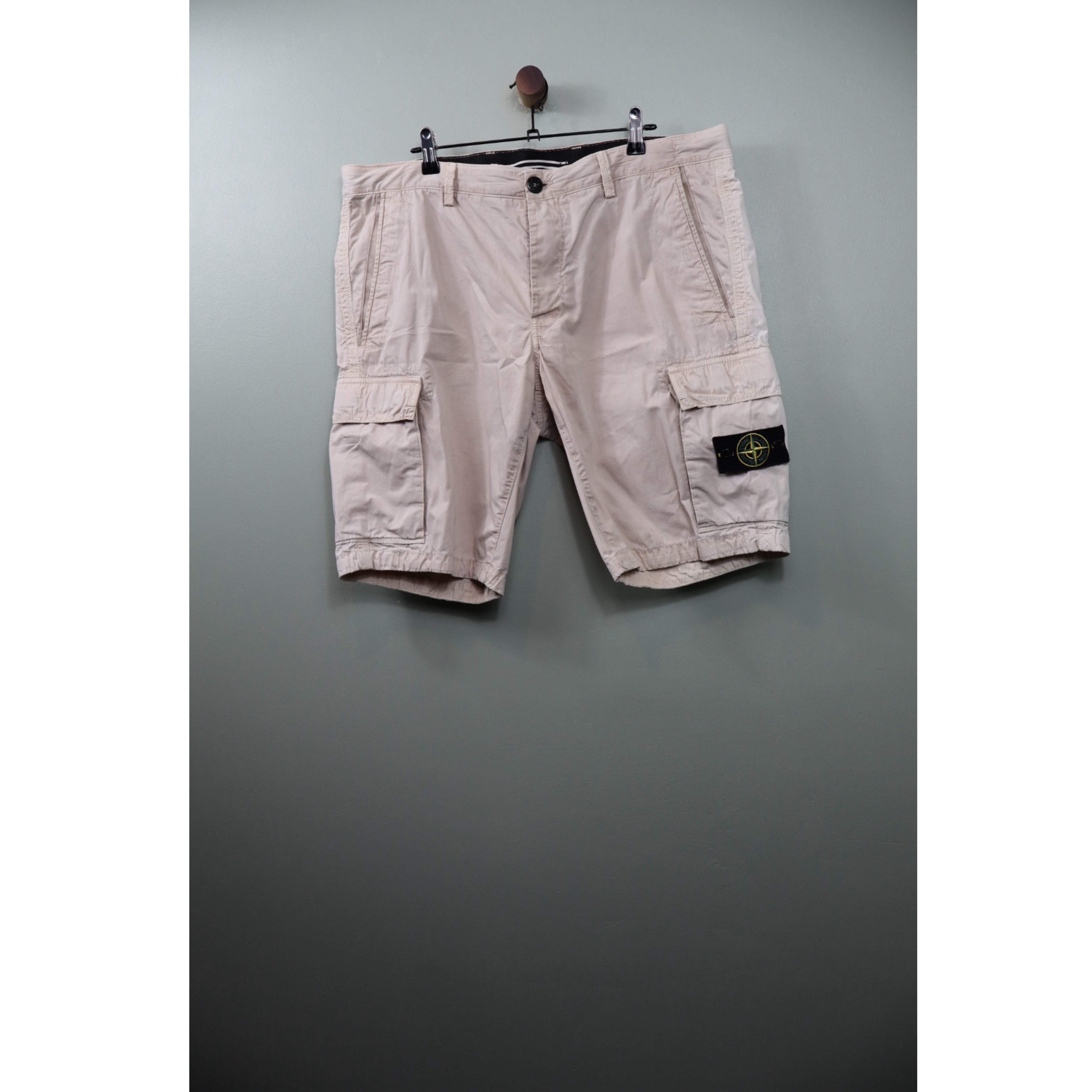 Stone Island Beige SL Cargo Shorts