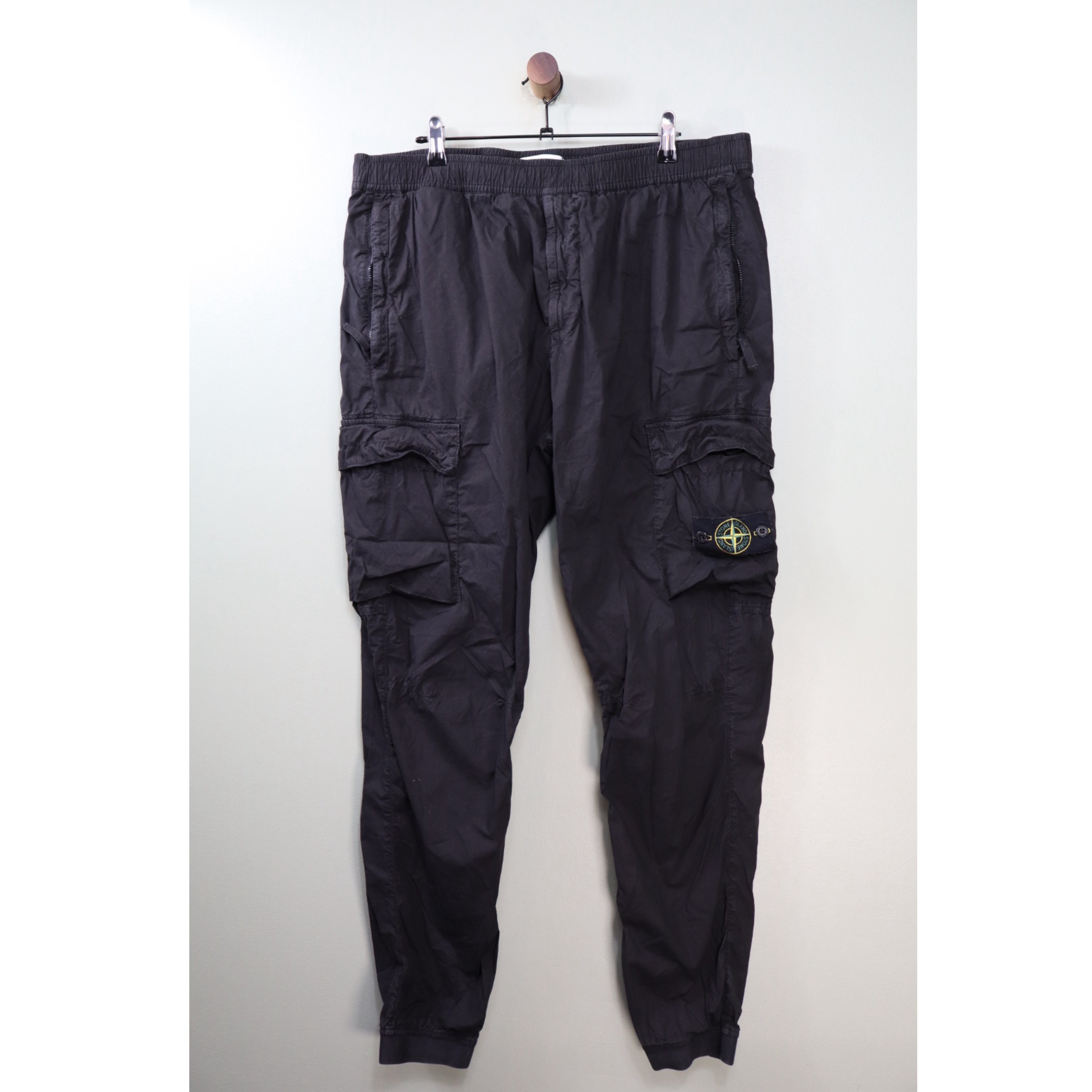 Stone Island Black RE-T Cargo Bottoms