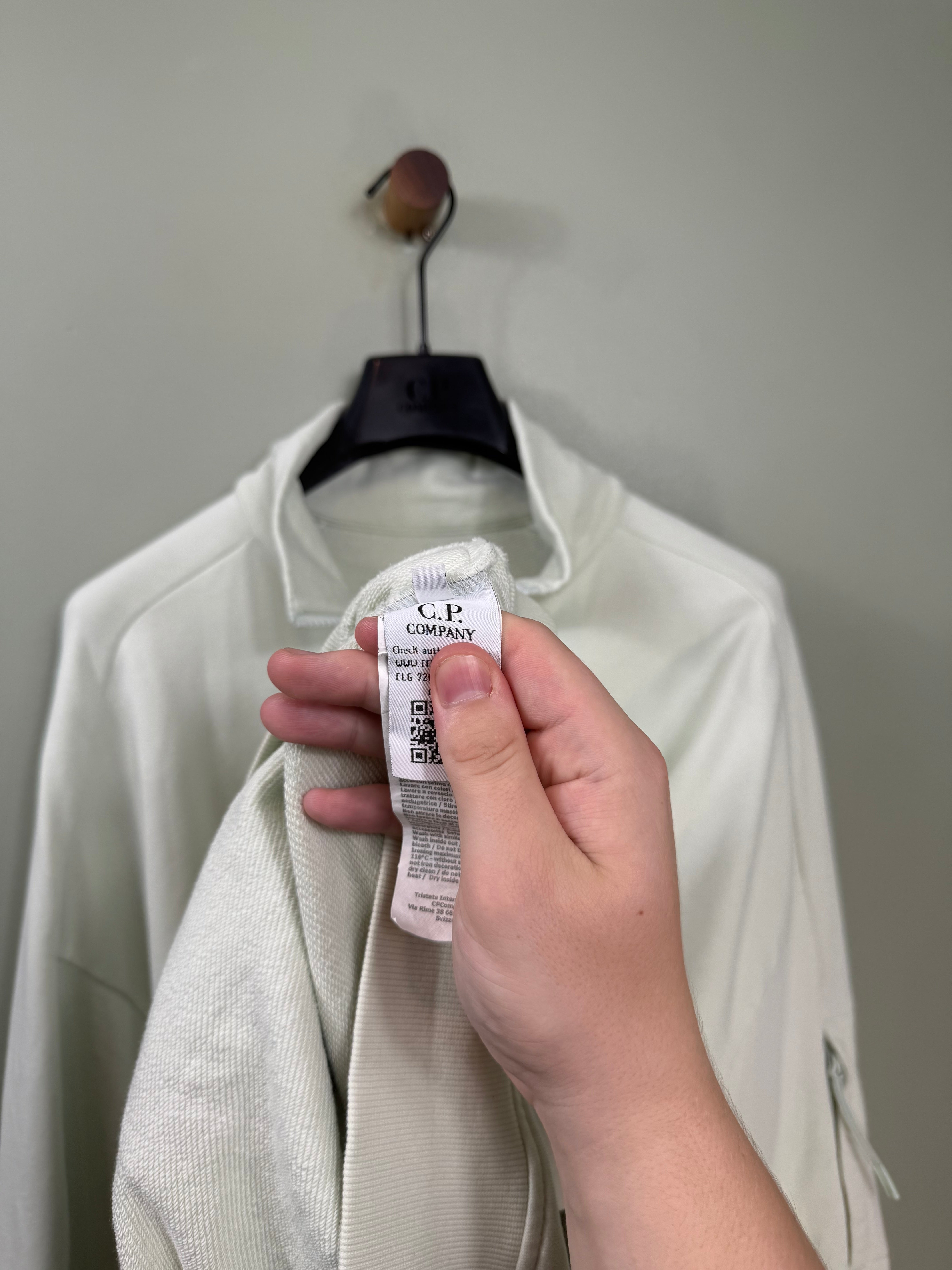 C.P. Company Pastel Green 1/4 Zip Jumper