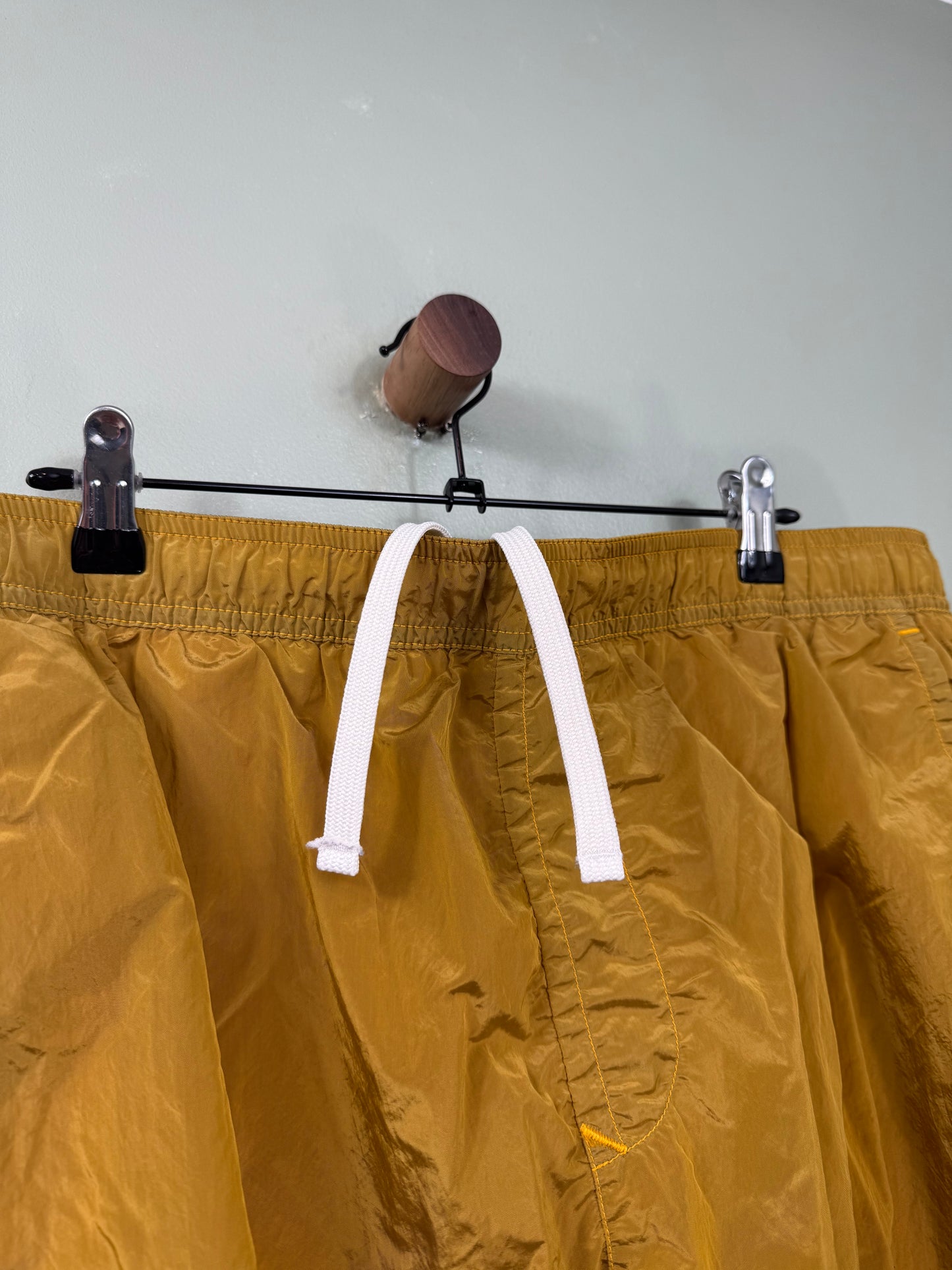 Stone Island Gold Nylon Metal Swim Shorts