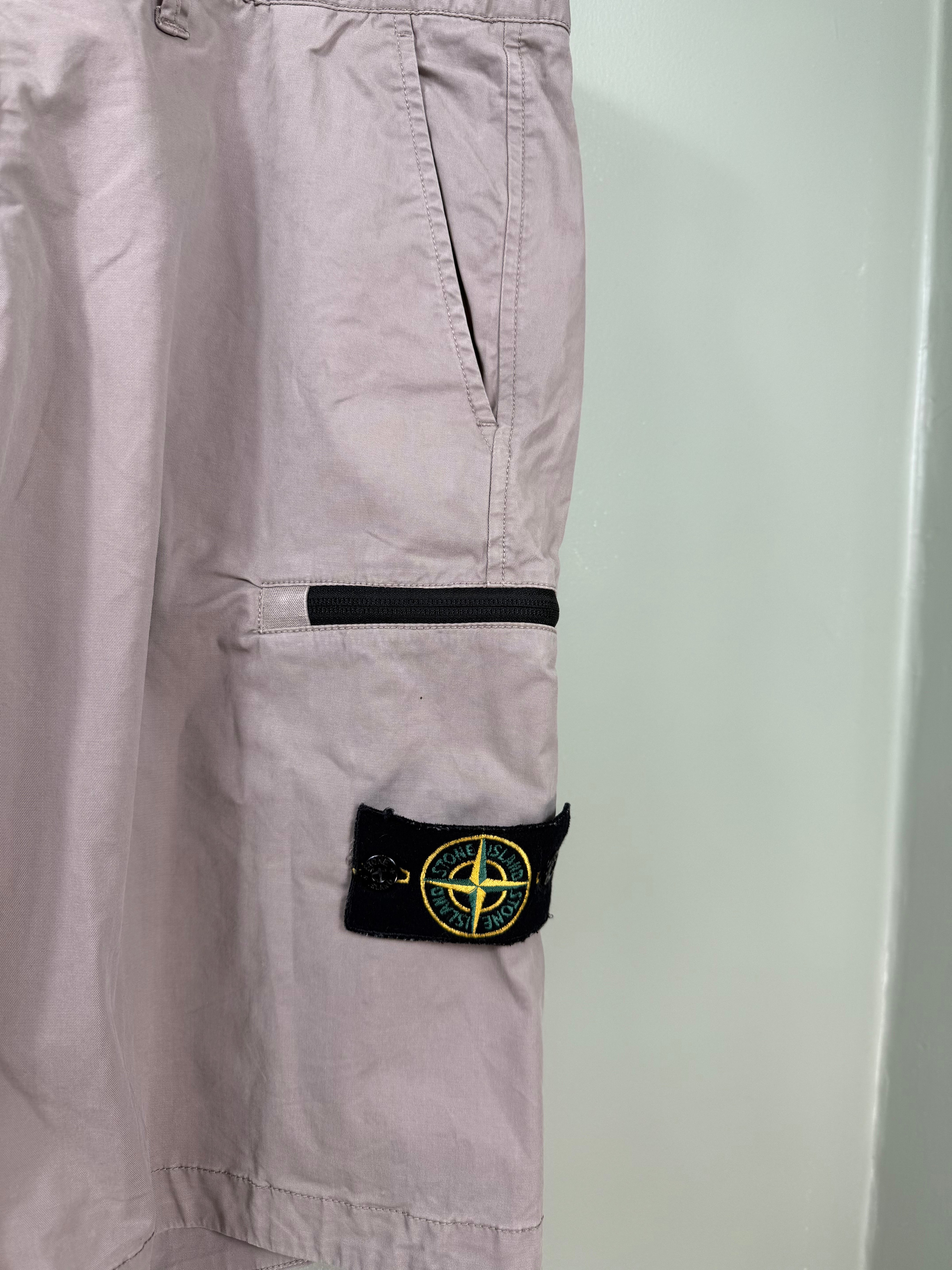 Stone Island Beige SL Cargo Shorts