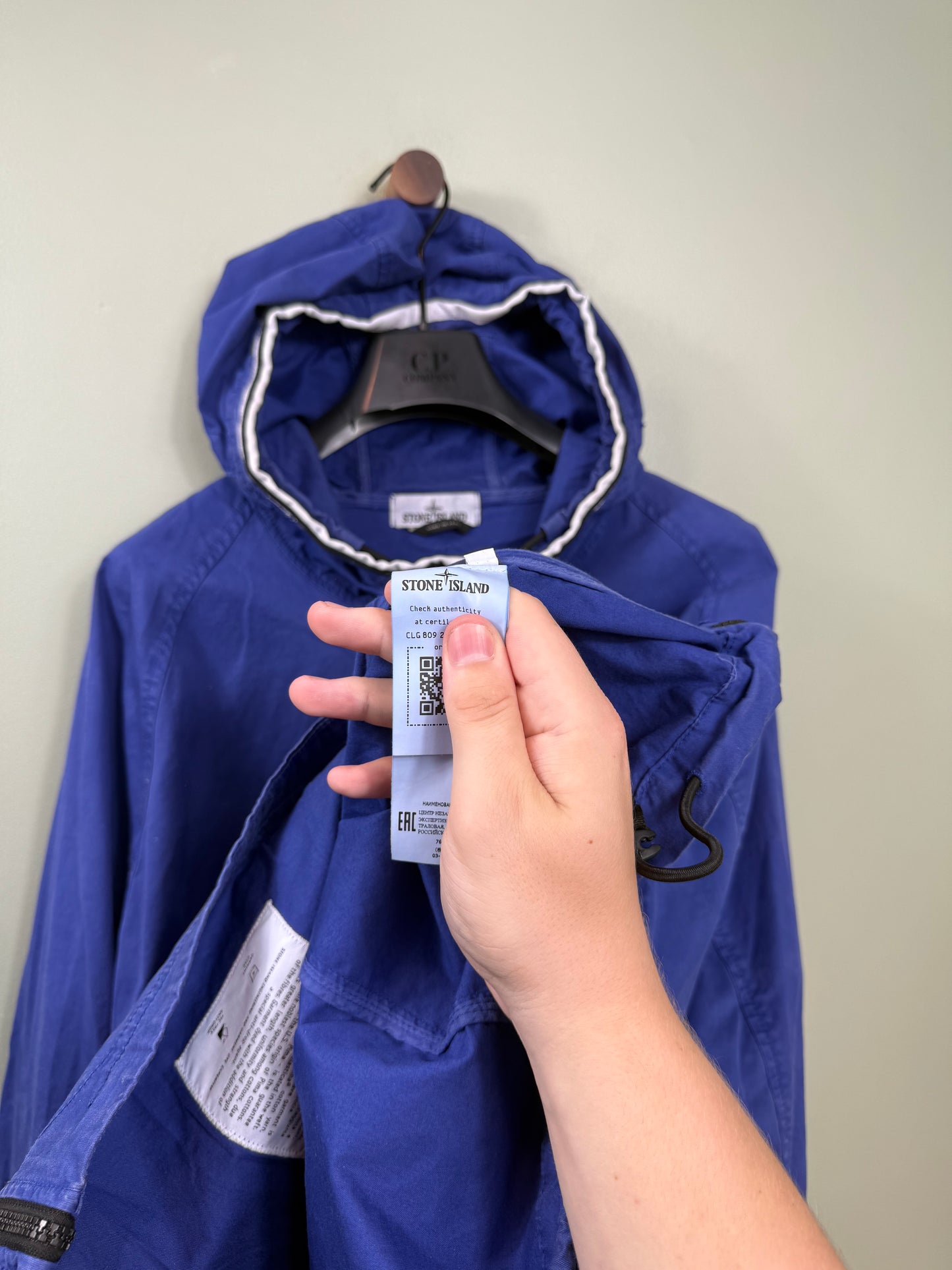 Stone Island Perwinkle Blue Supima Cotton Twill Smock