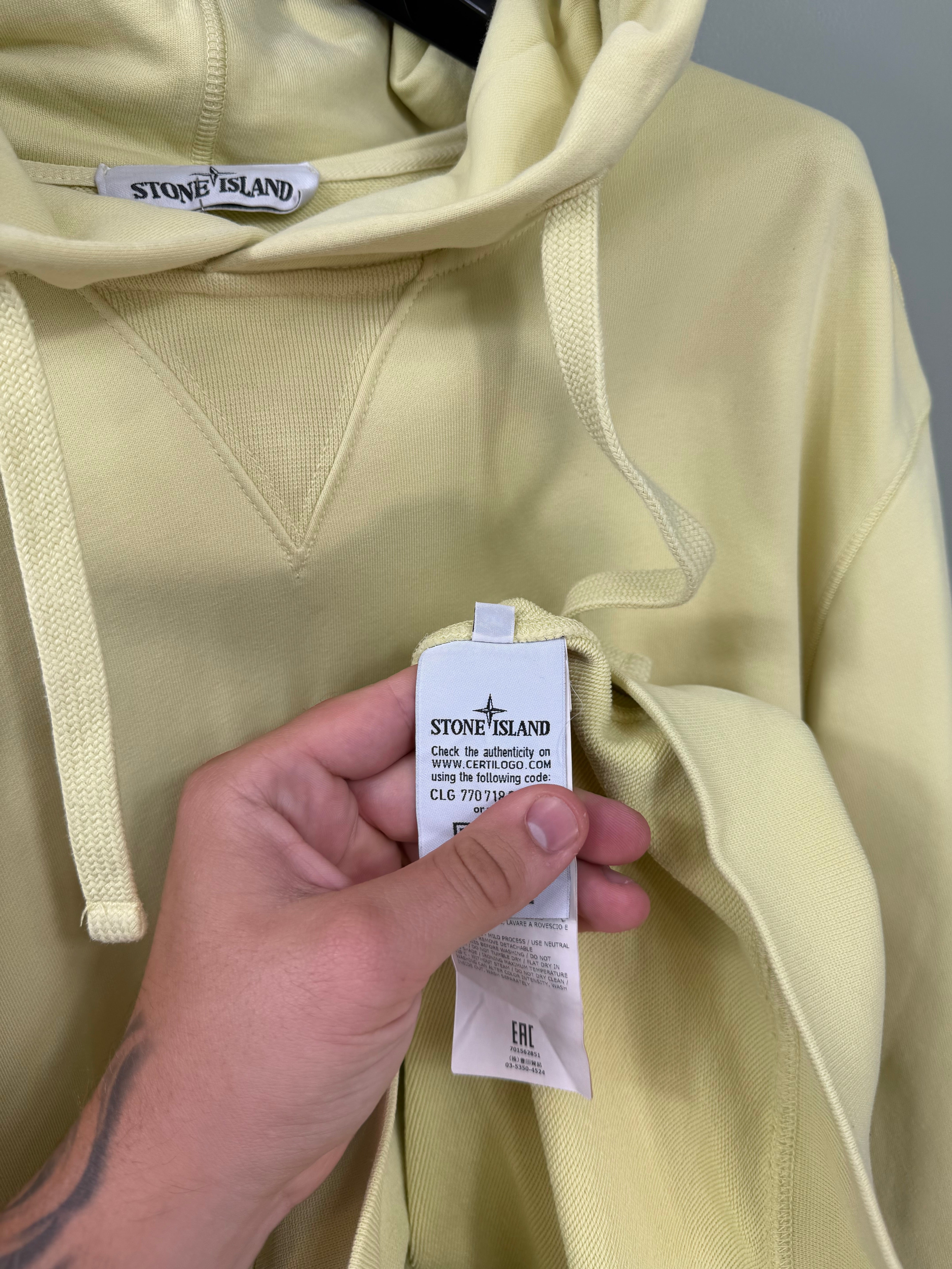 Stone Island Yellow Hoodie