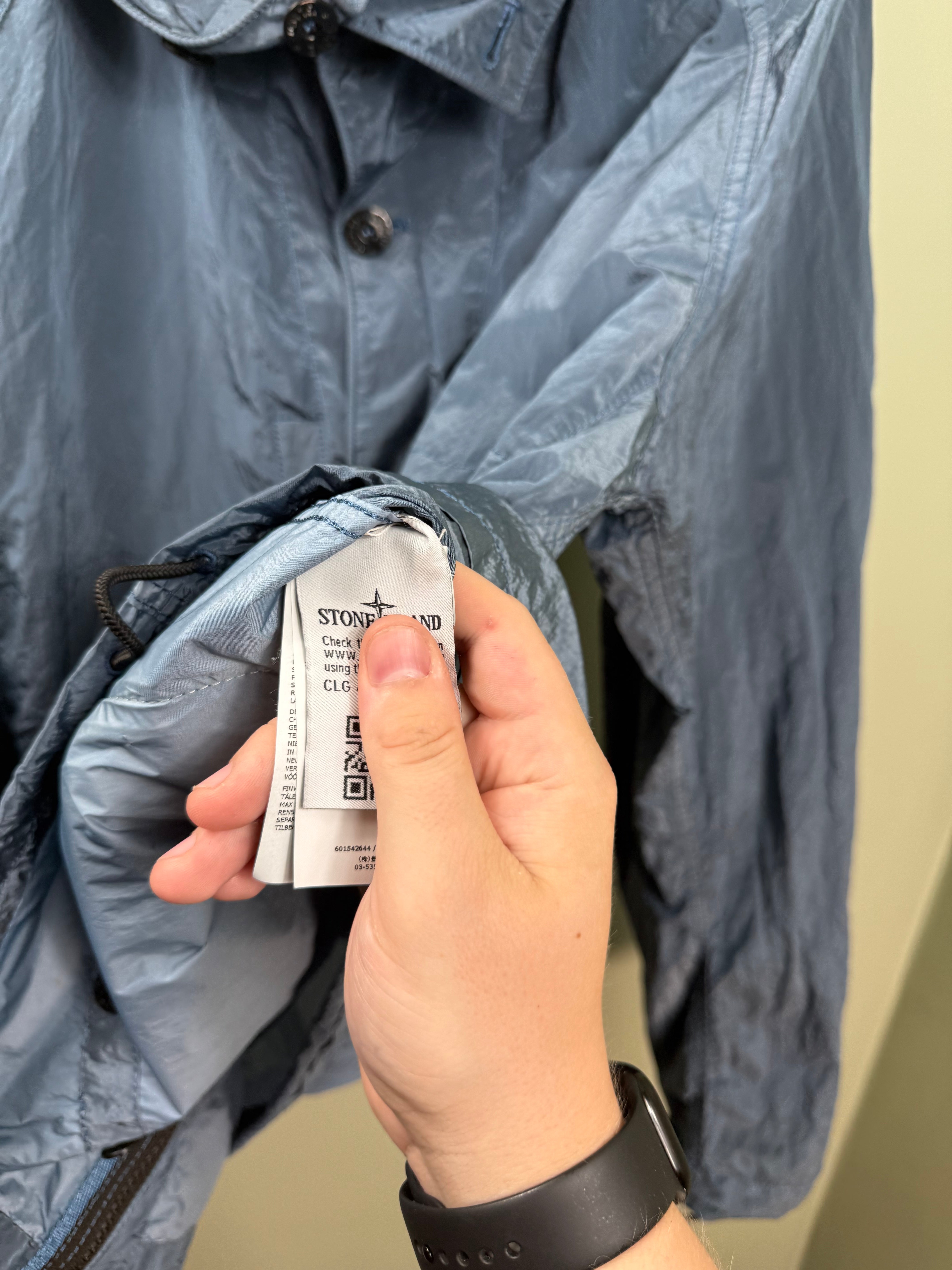 Stone Island Blue Nylon Metal Jacket