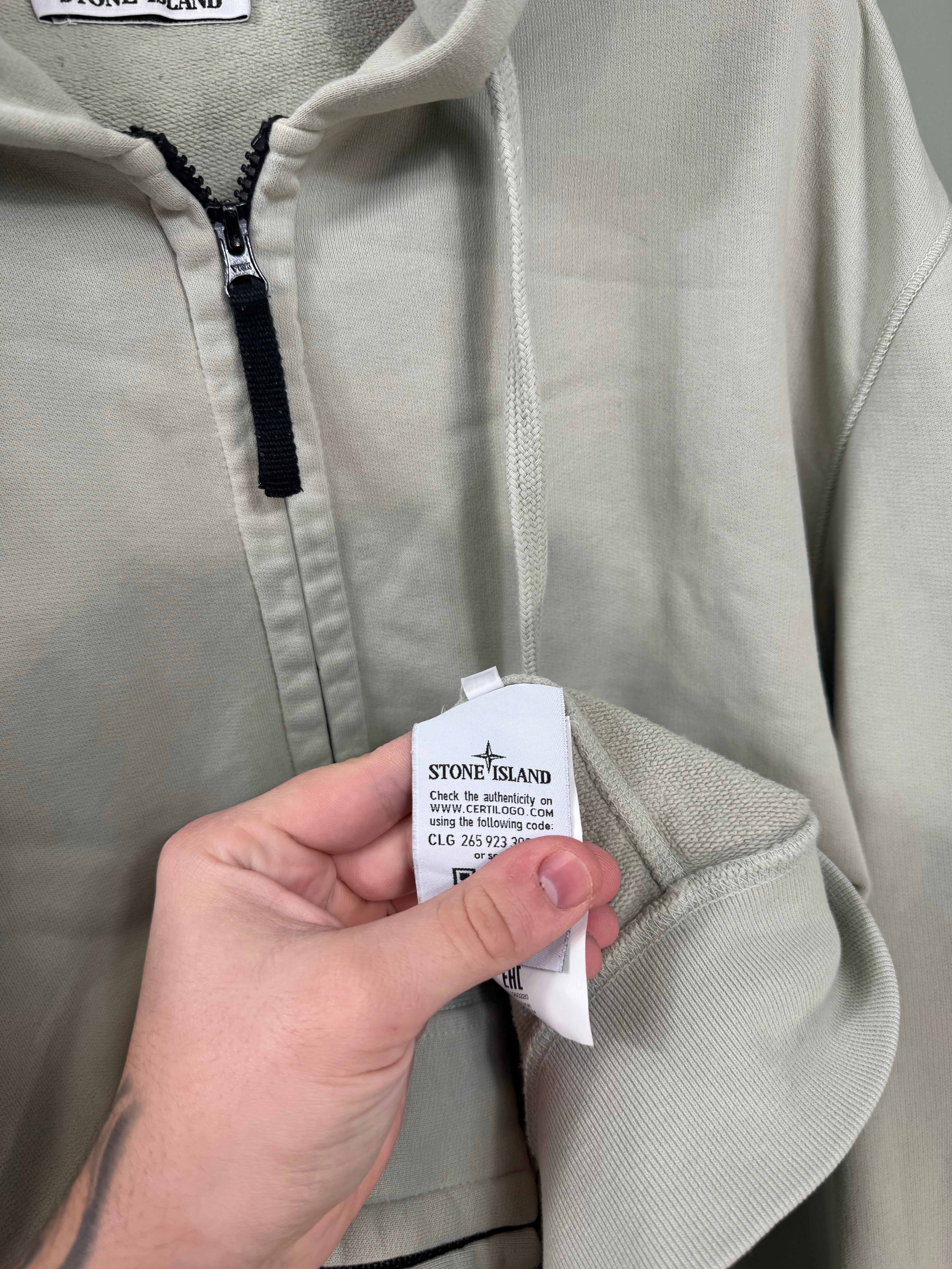 Stone Island Beige Zipped Hoodie