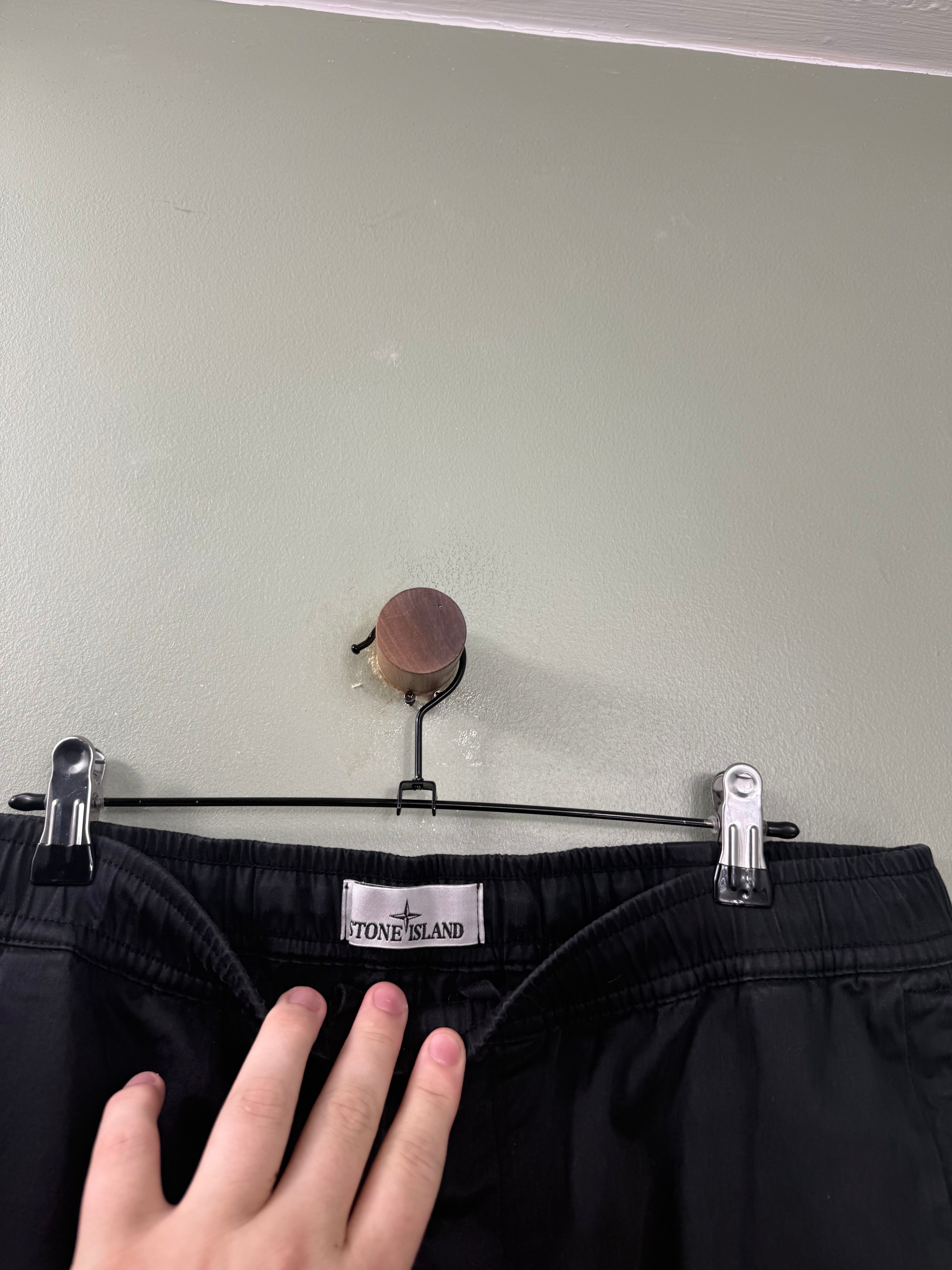 Stone Island Black RE-T Cargo Bottoms