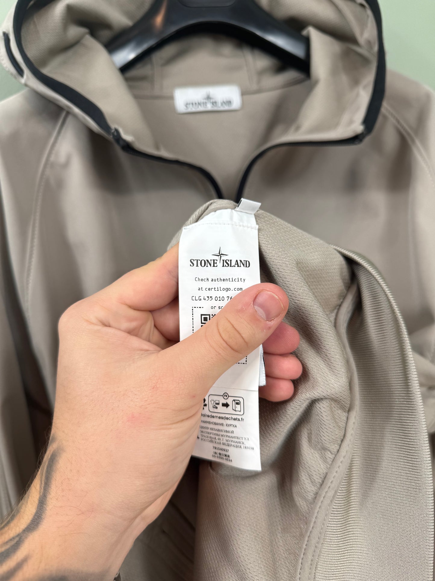 Stone Island Grey Soft Shell Jacket