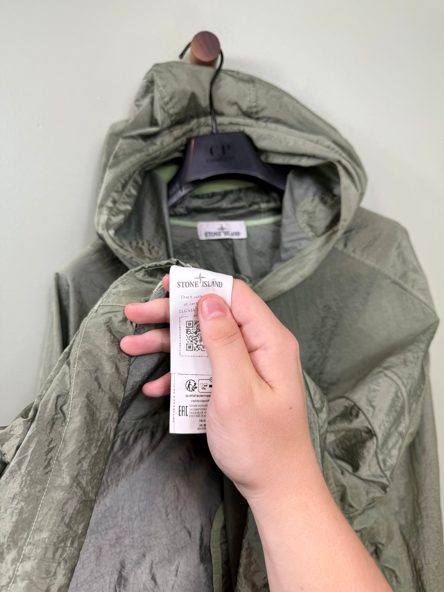 Stone Island Green Nylon Metal Smock