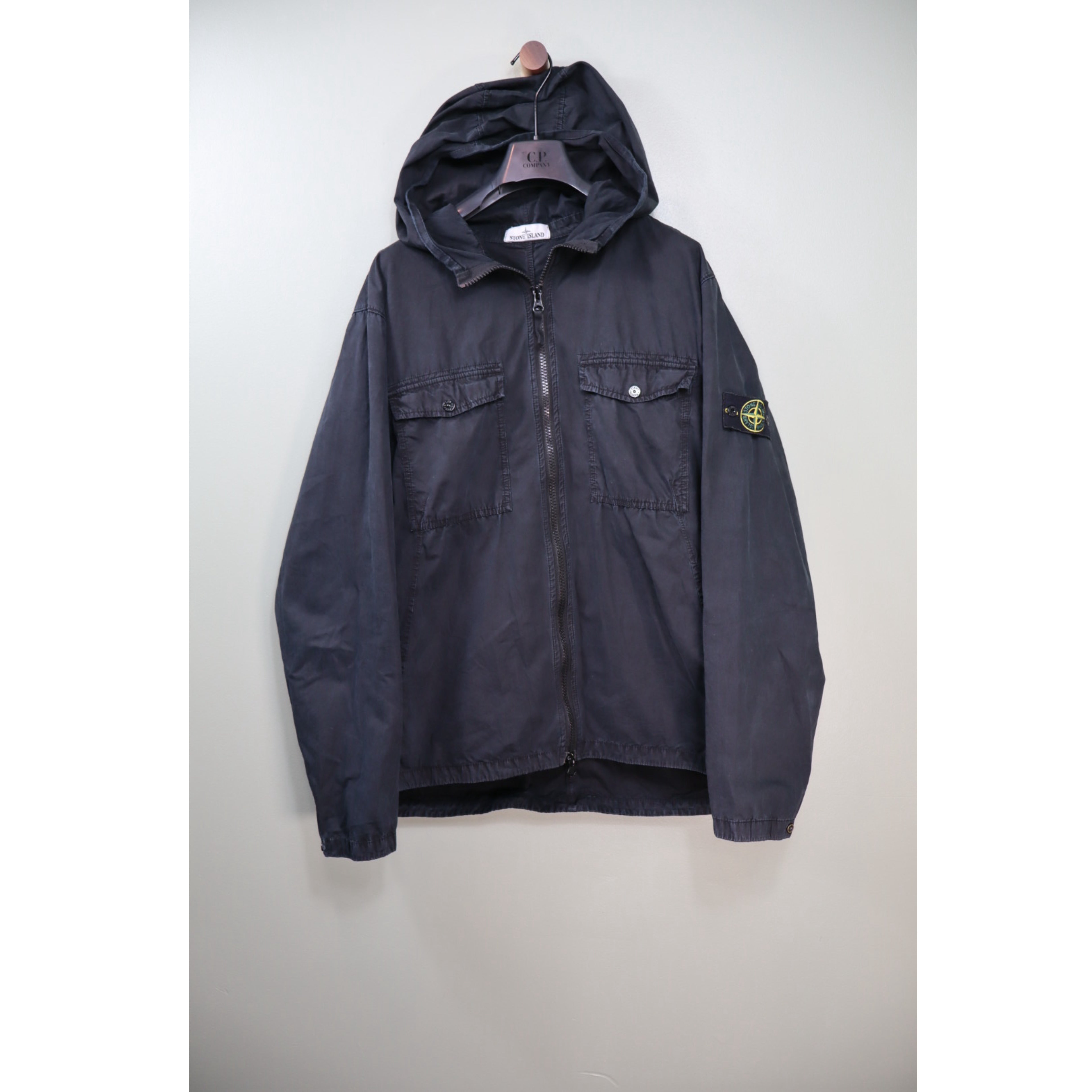 Stone Island Black Hooded Overshirt