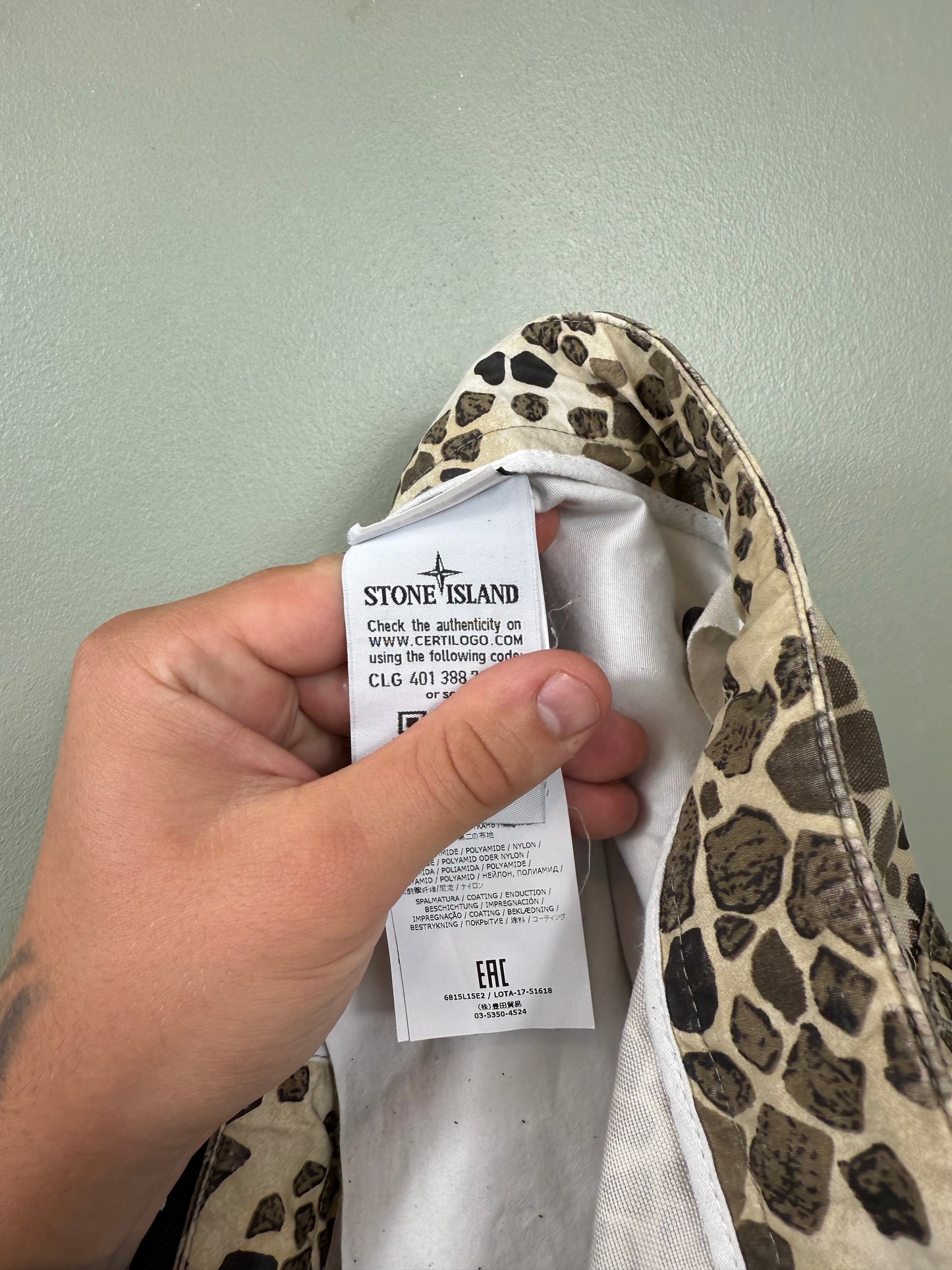 Stone Island Alligator Camo Cargo Shorts
