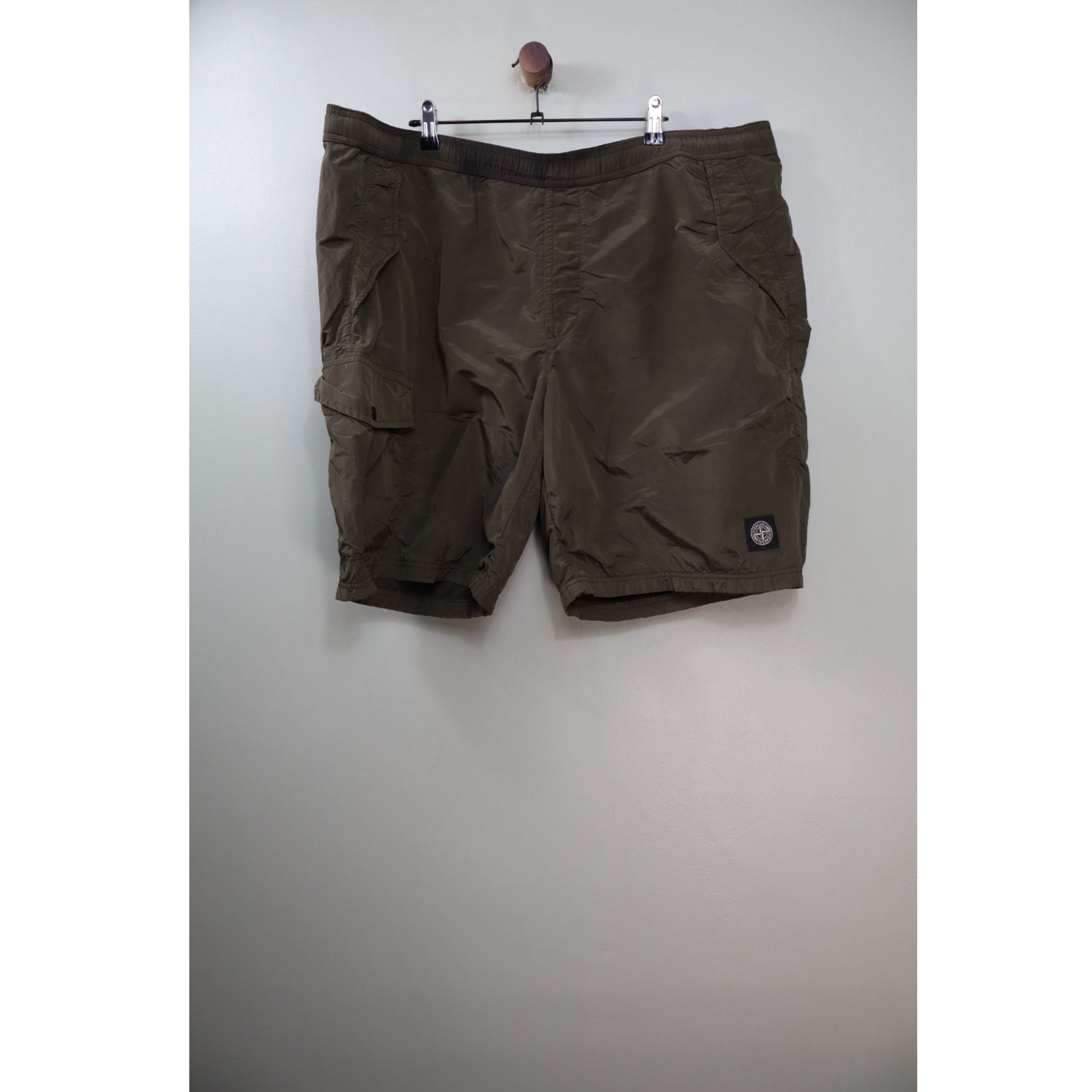 Stone Island Khaki Nylon Metal Shorts