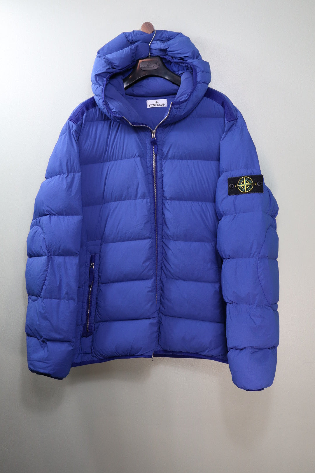 Stone Island Blue Seamless Tunnel Down Jacket