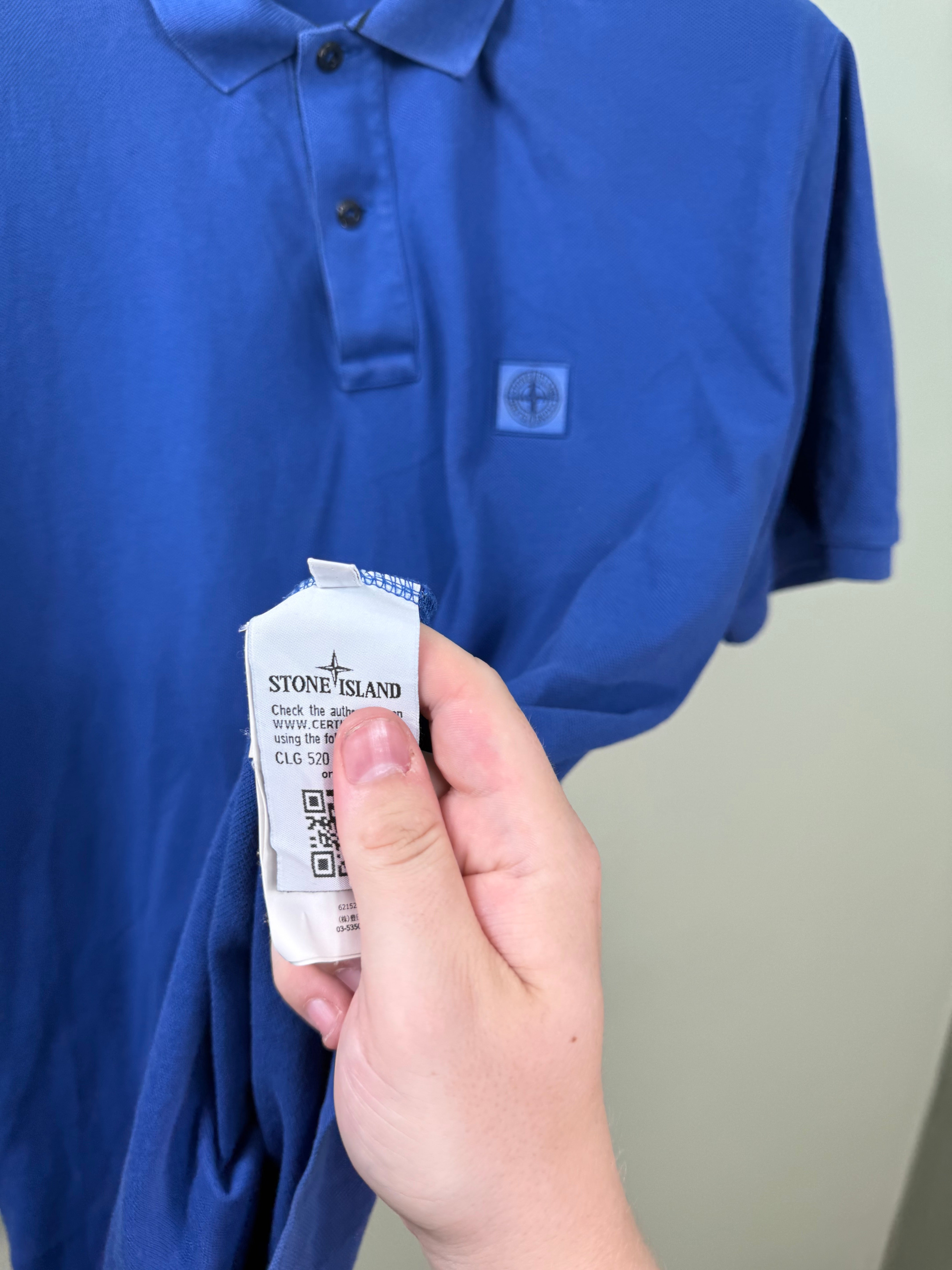 Stone Island Blue Regular Fit Polo