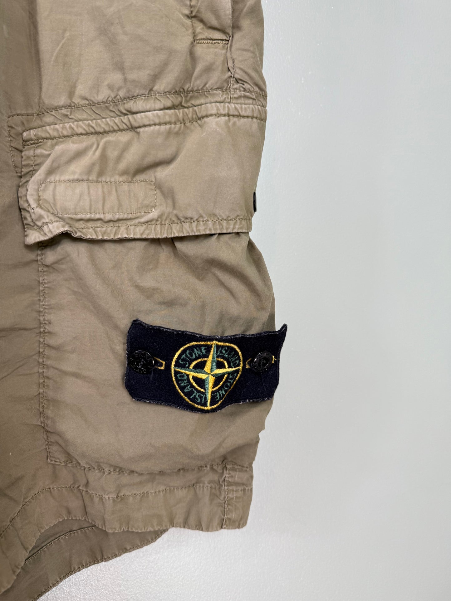 Stone Island Khaki RE Cargo Shorts