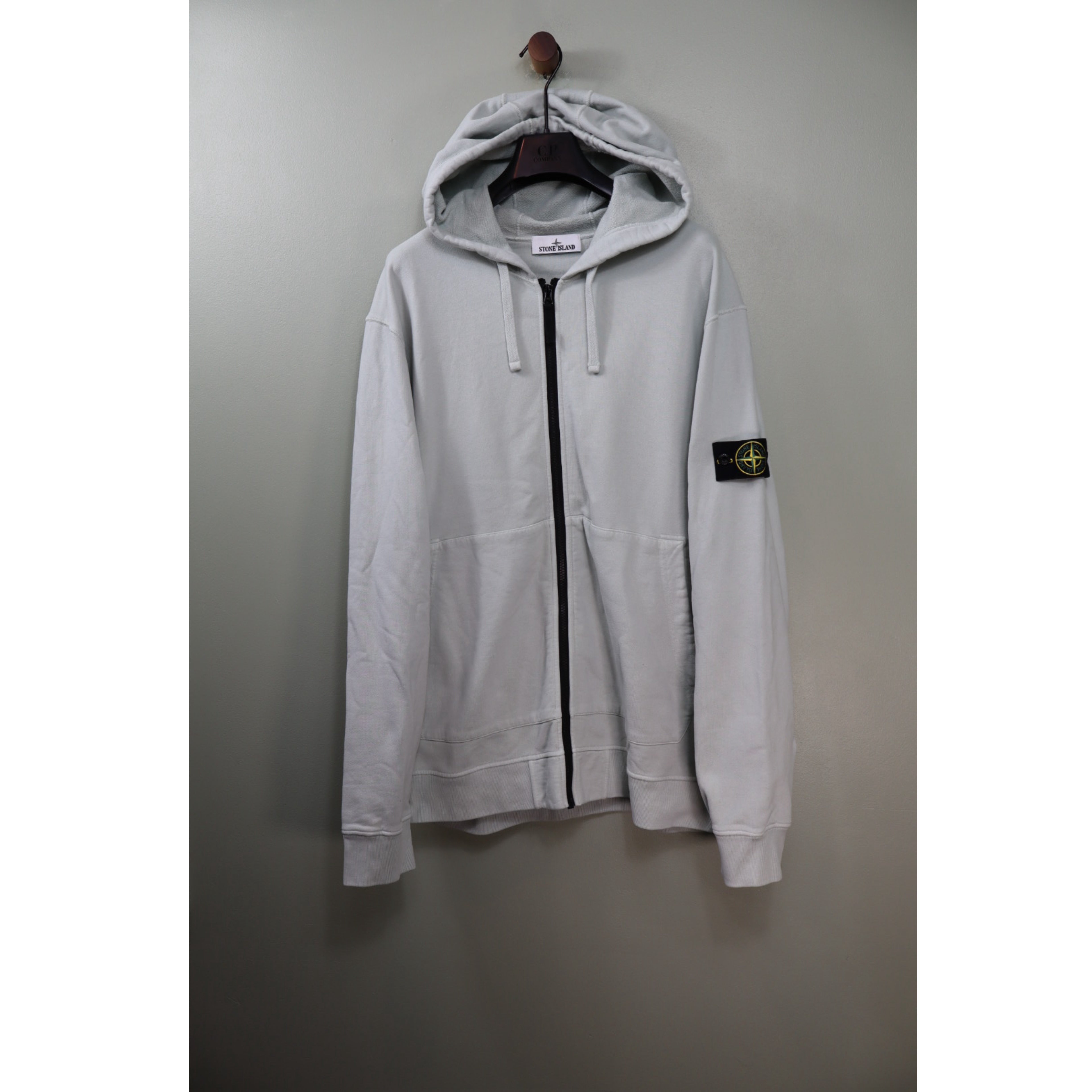 Stone Island Grey Zipped Hoodie