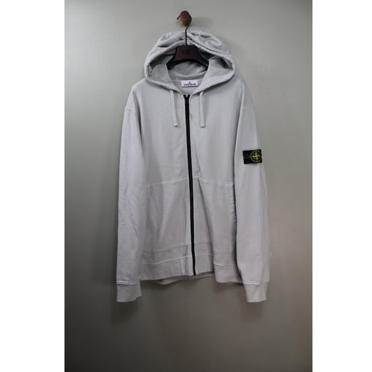 Stone Island Grey Zipped Hoodie