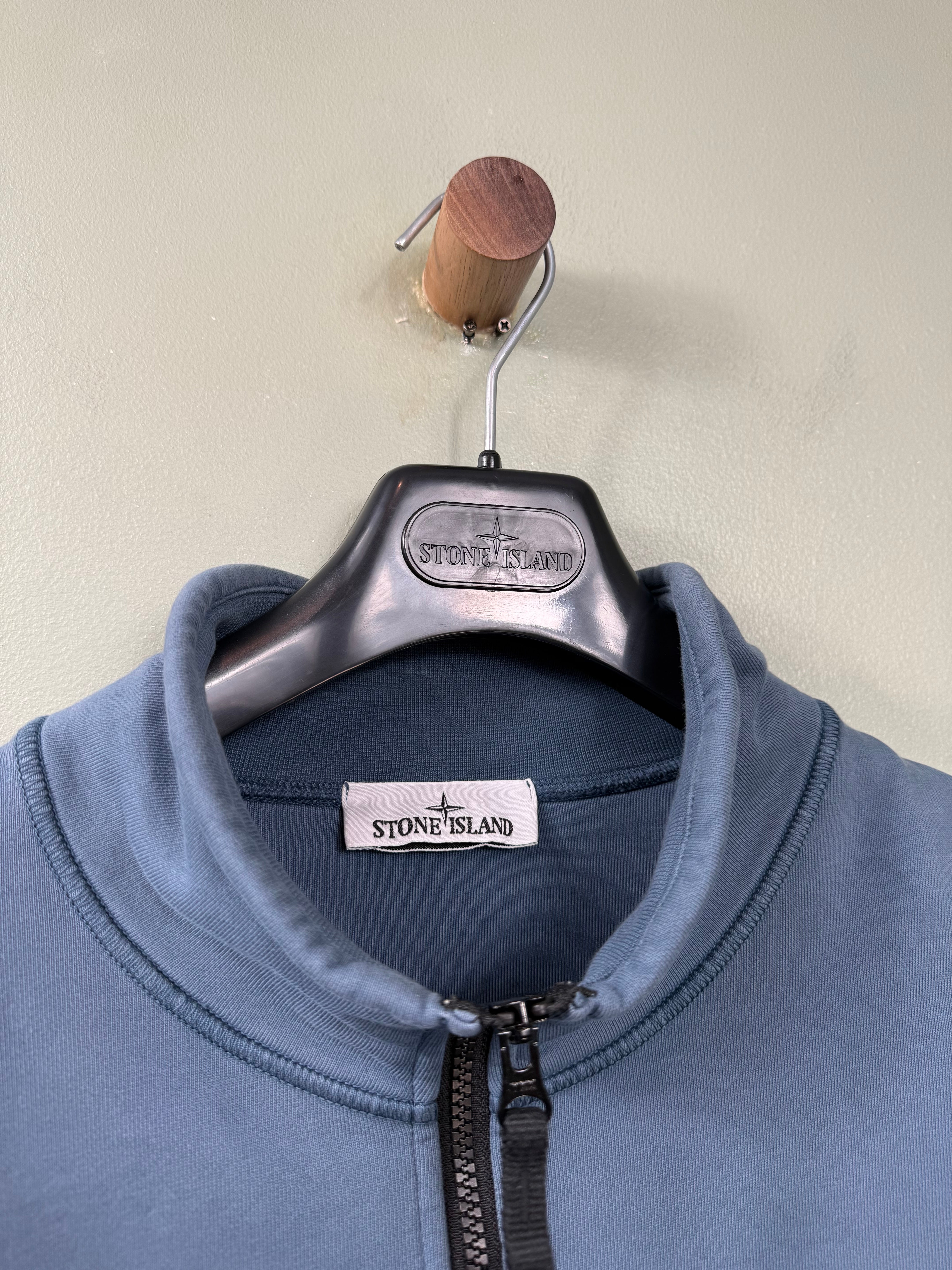 Stone Island Blue 1/4 Zip Jumper