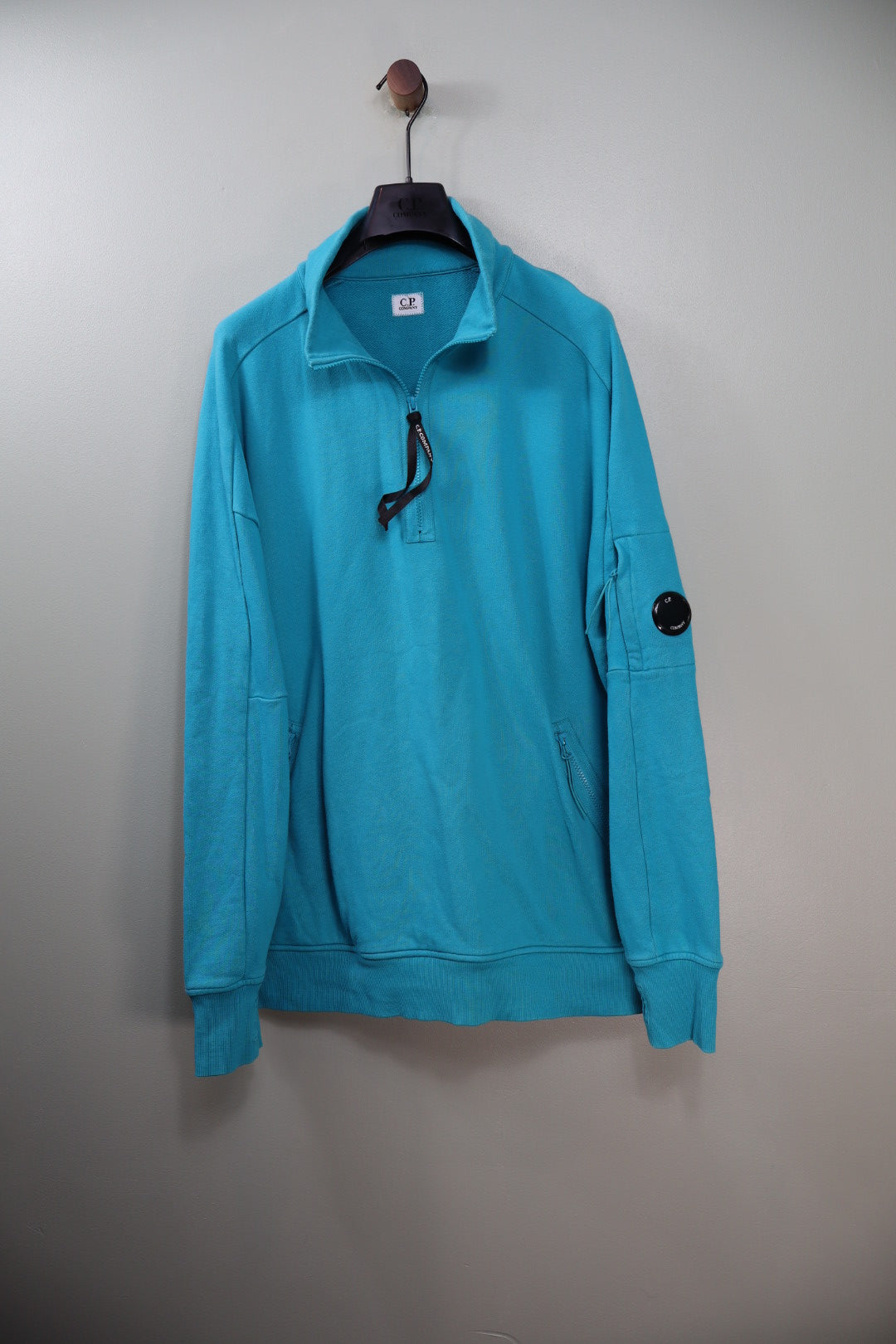 C.P. Company Aqua Blue 1/4 Zip Jumper