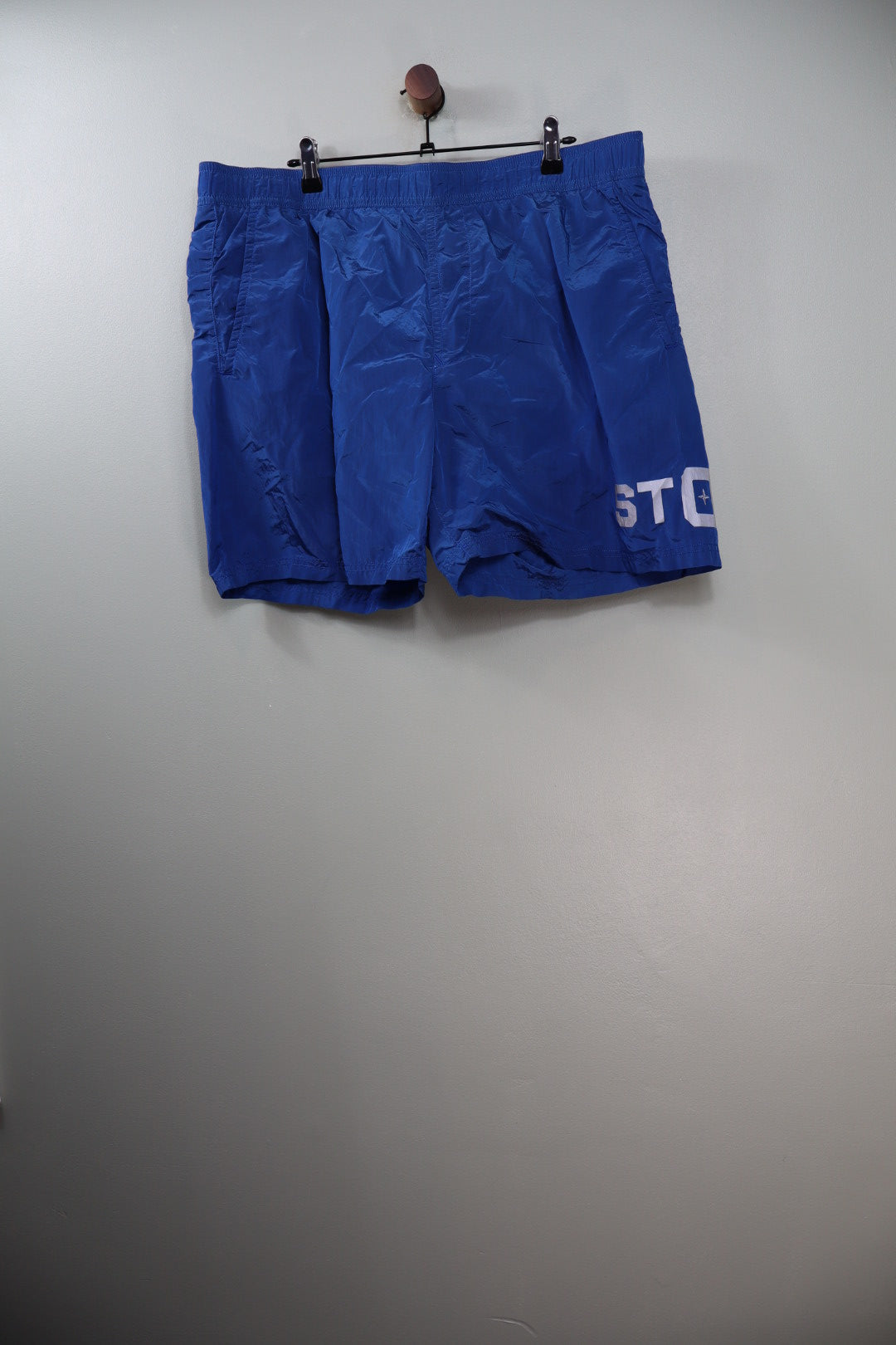 Stone Island Blue Nylon Metal Reflective Swim Shorts