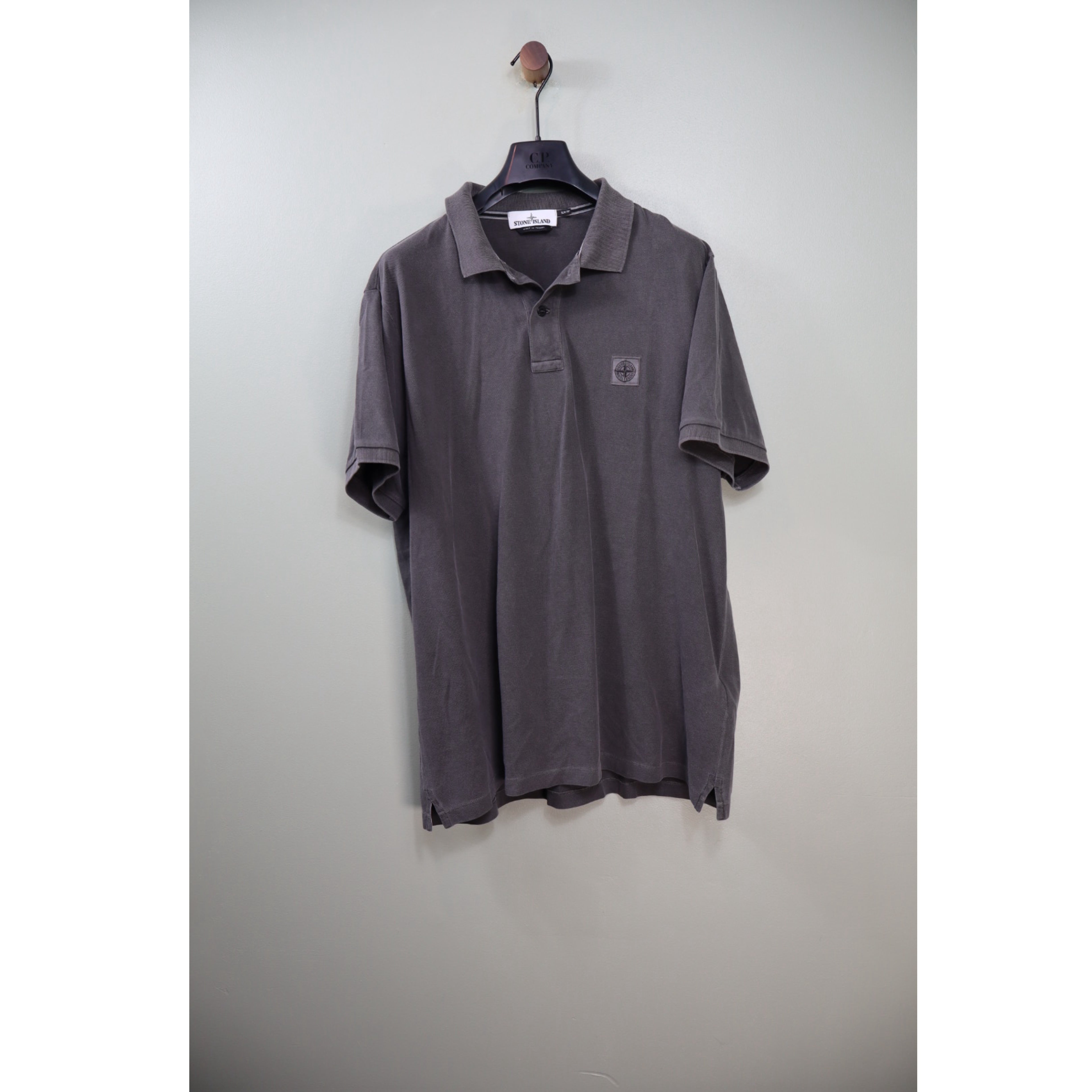 Stone Island Grey Slim Fit Polo