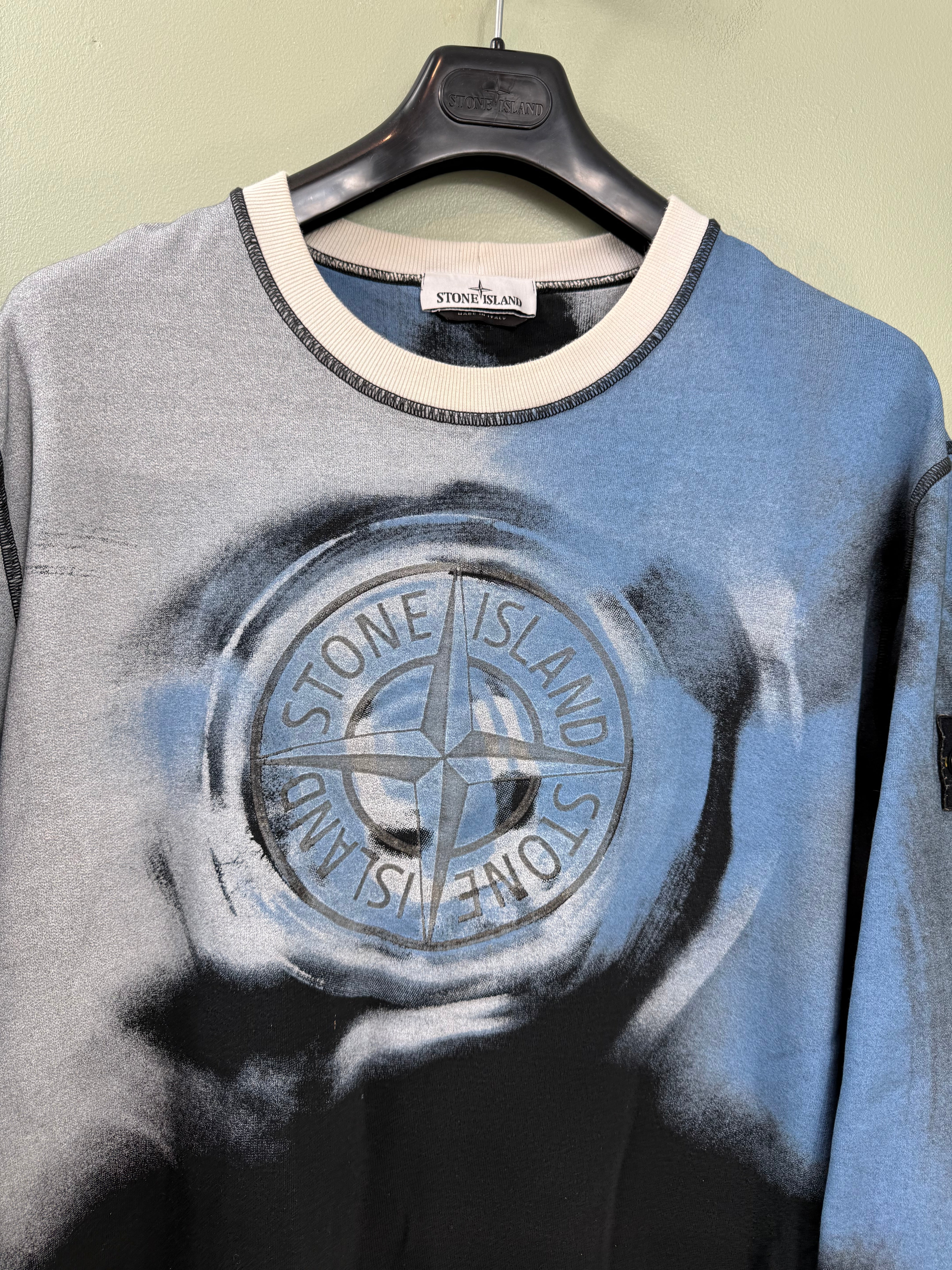 Stone Island Black Paint-Stroke Jumper