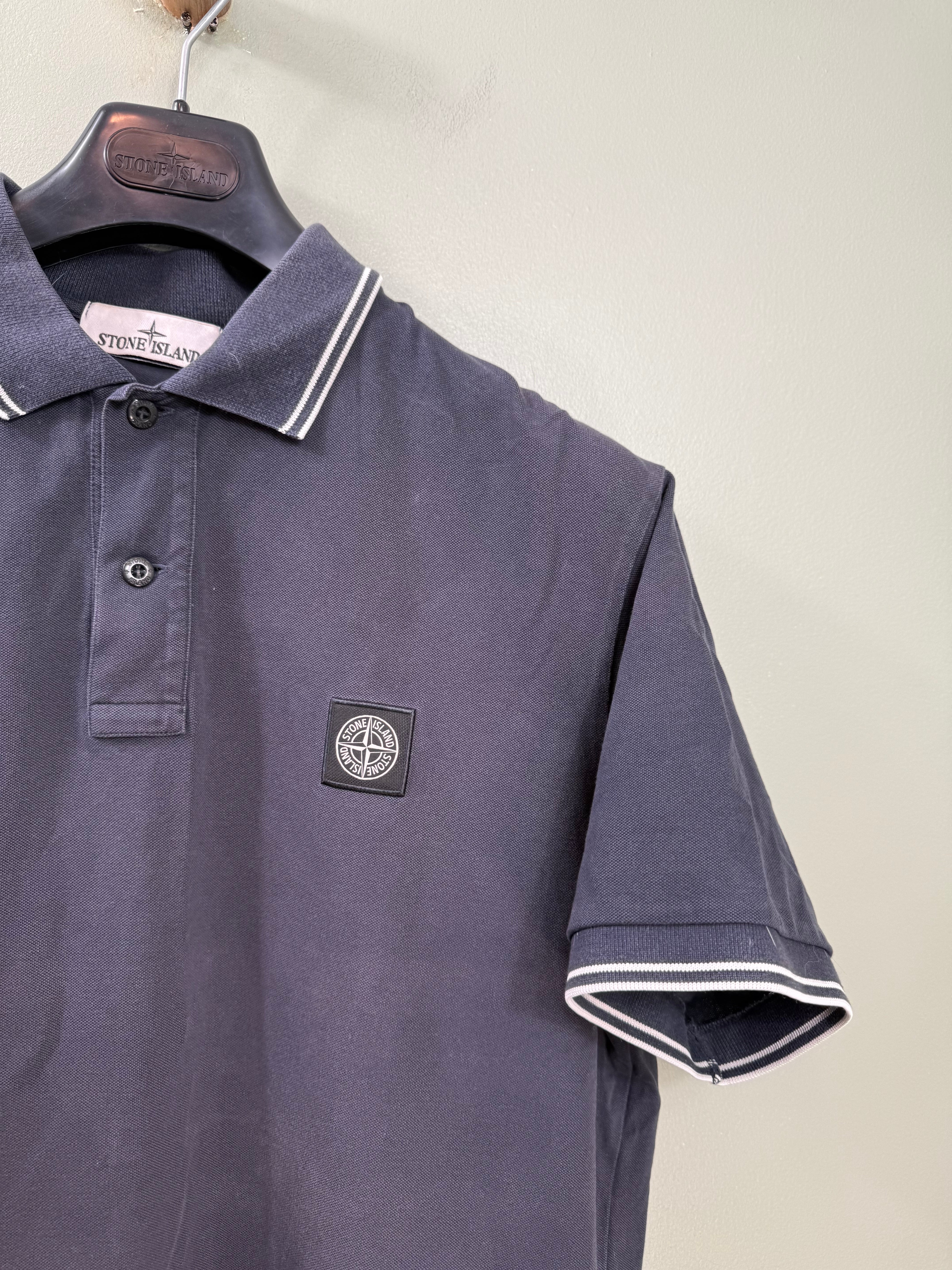 Stone Island Navy Slim Fit Polo