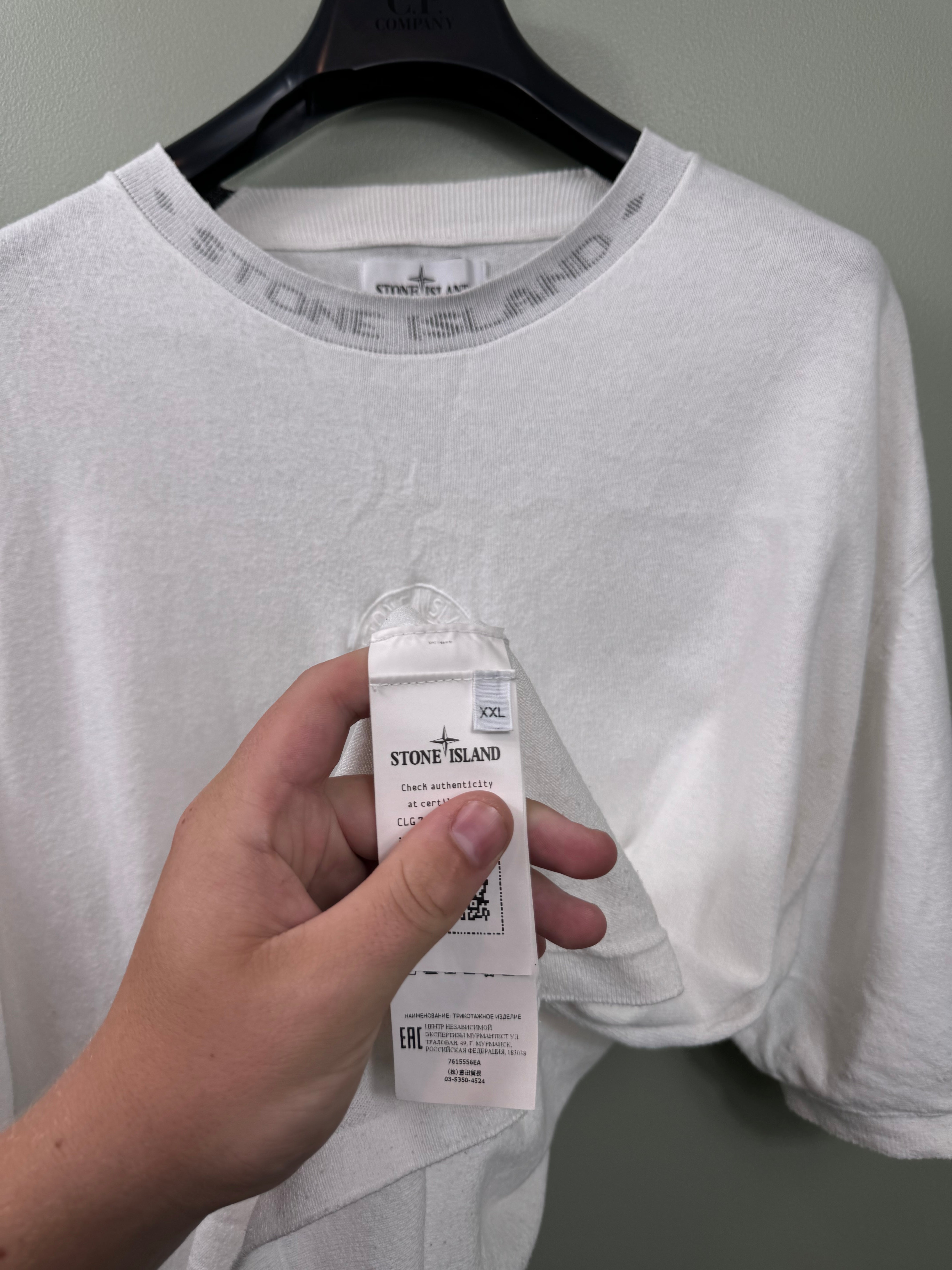 Stone Island White Tee