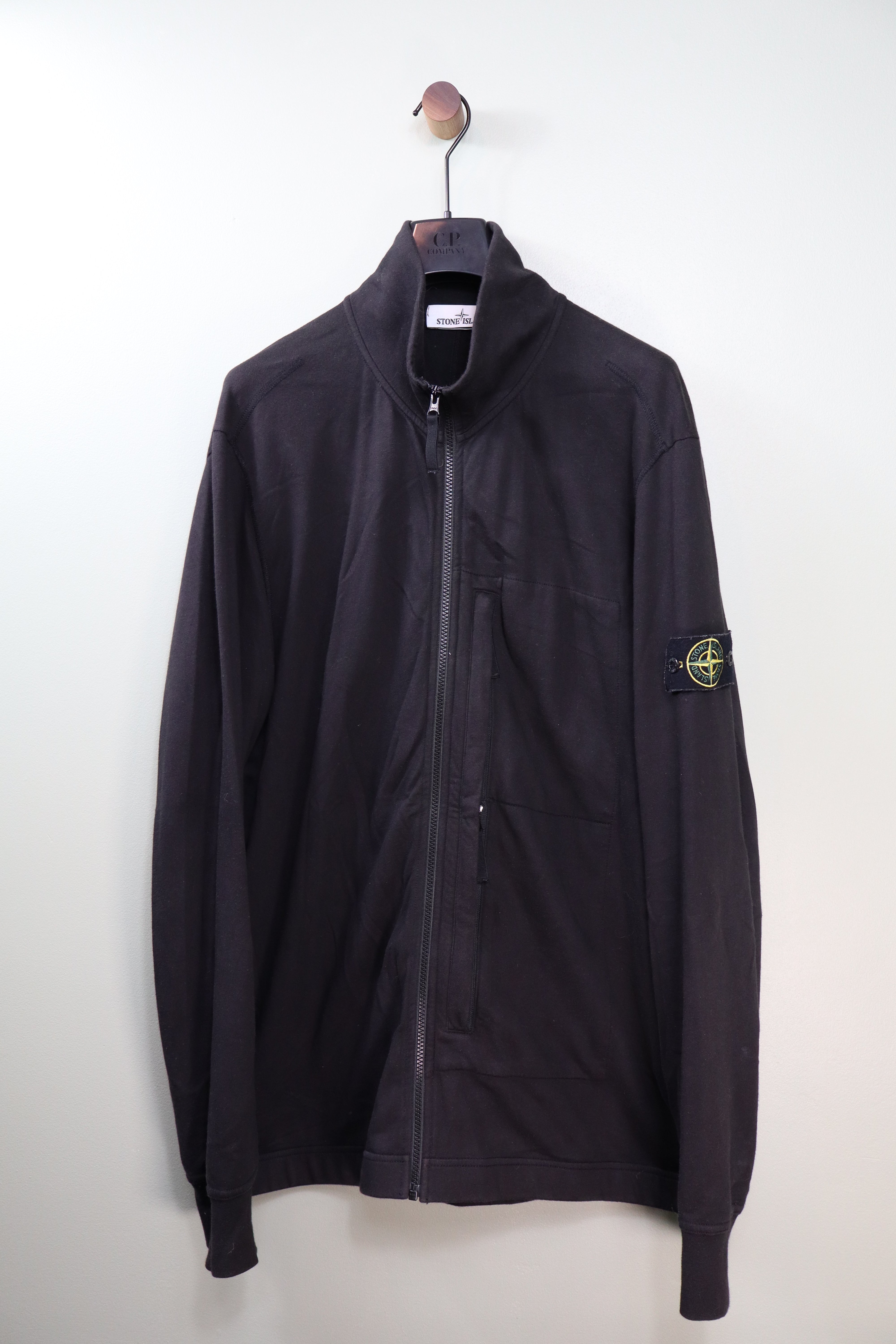 Stone Island Black Zipped Jumper