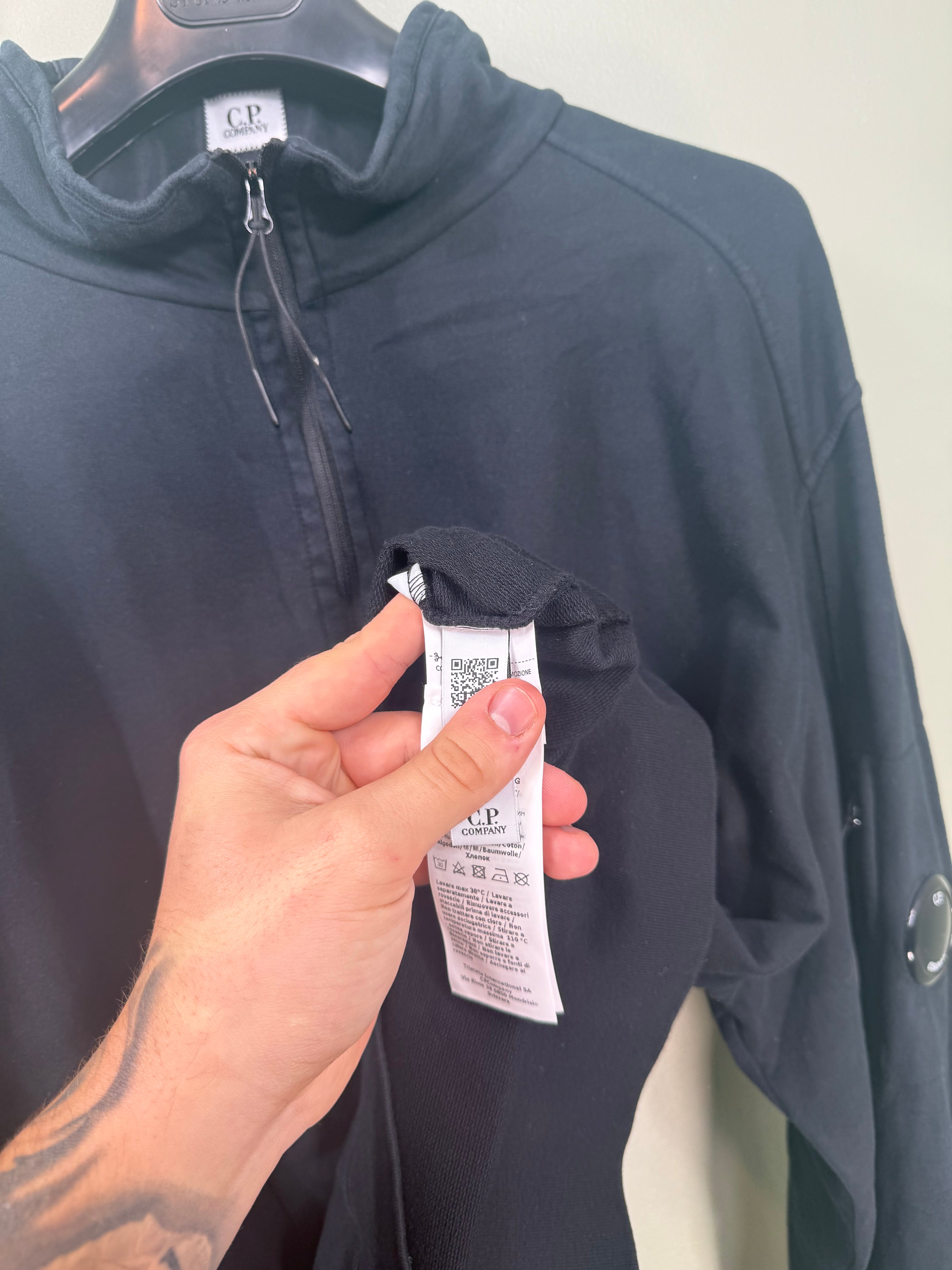 C.P. Company Black 1/4 Zip Jumper