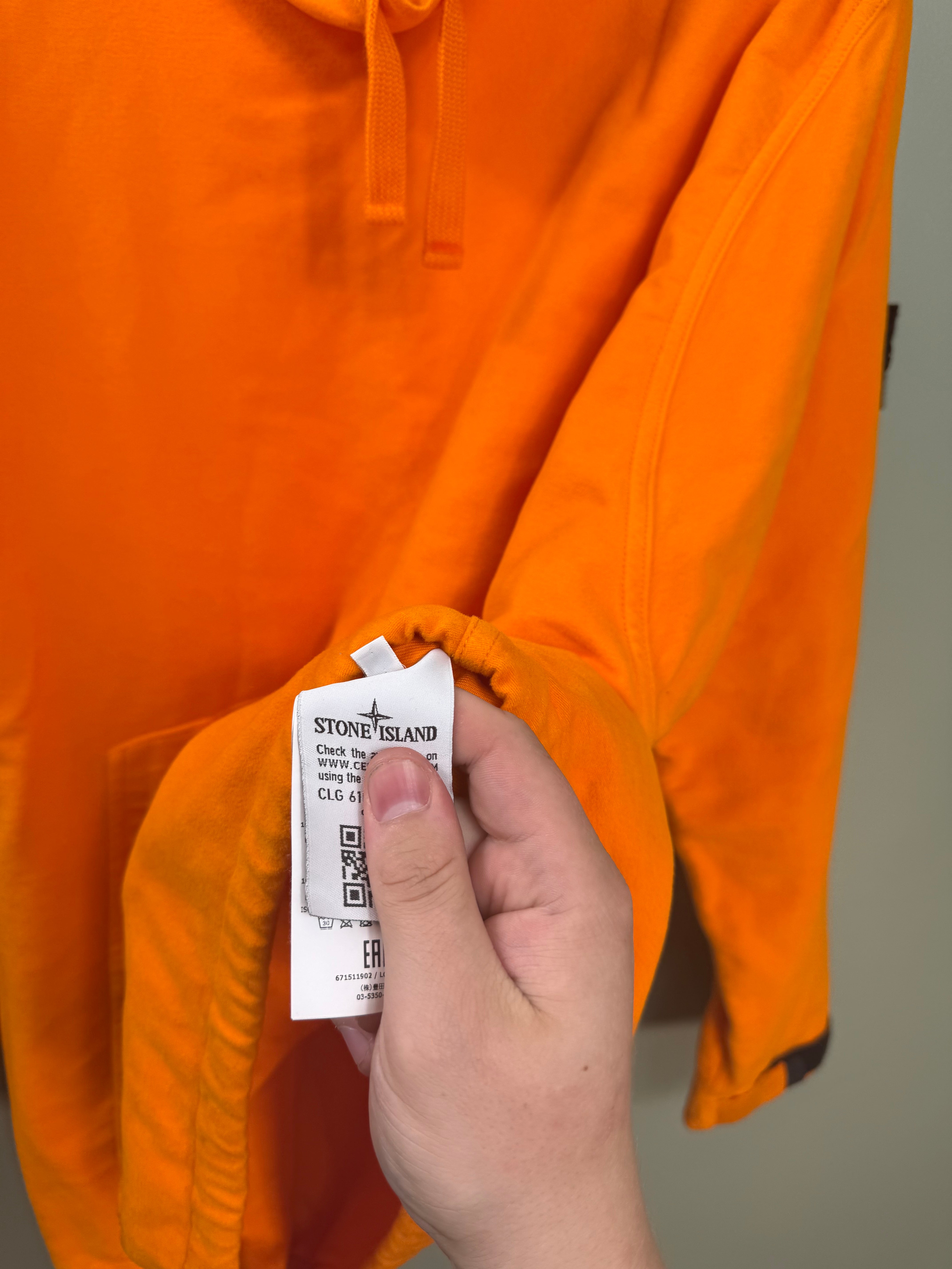 Stone Island Orange Mock Neck Jumper