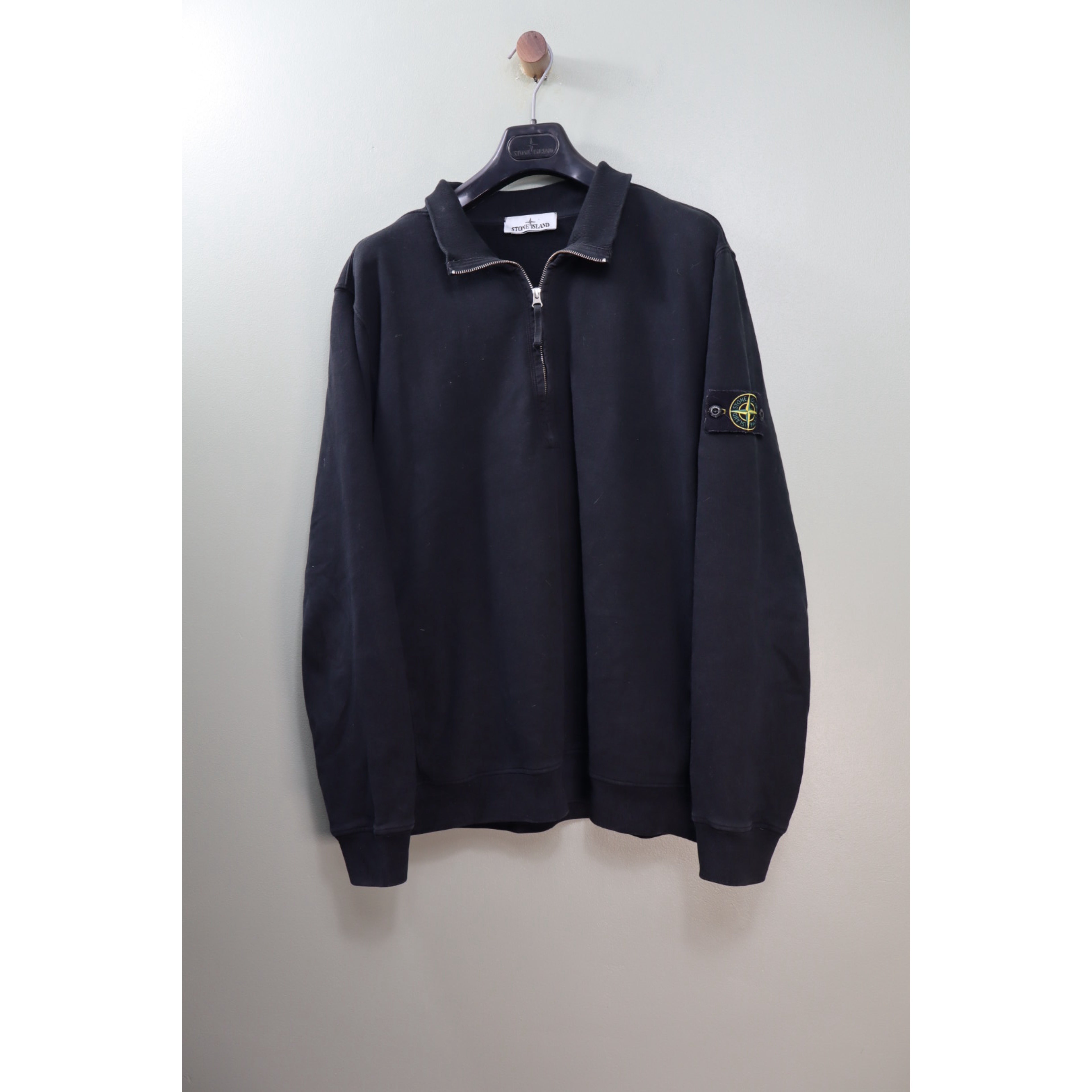 Stone Island Black 1/4 Zip Jumper