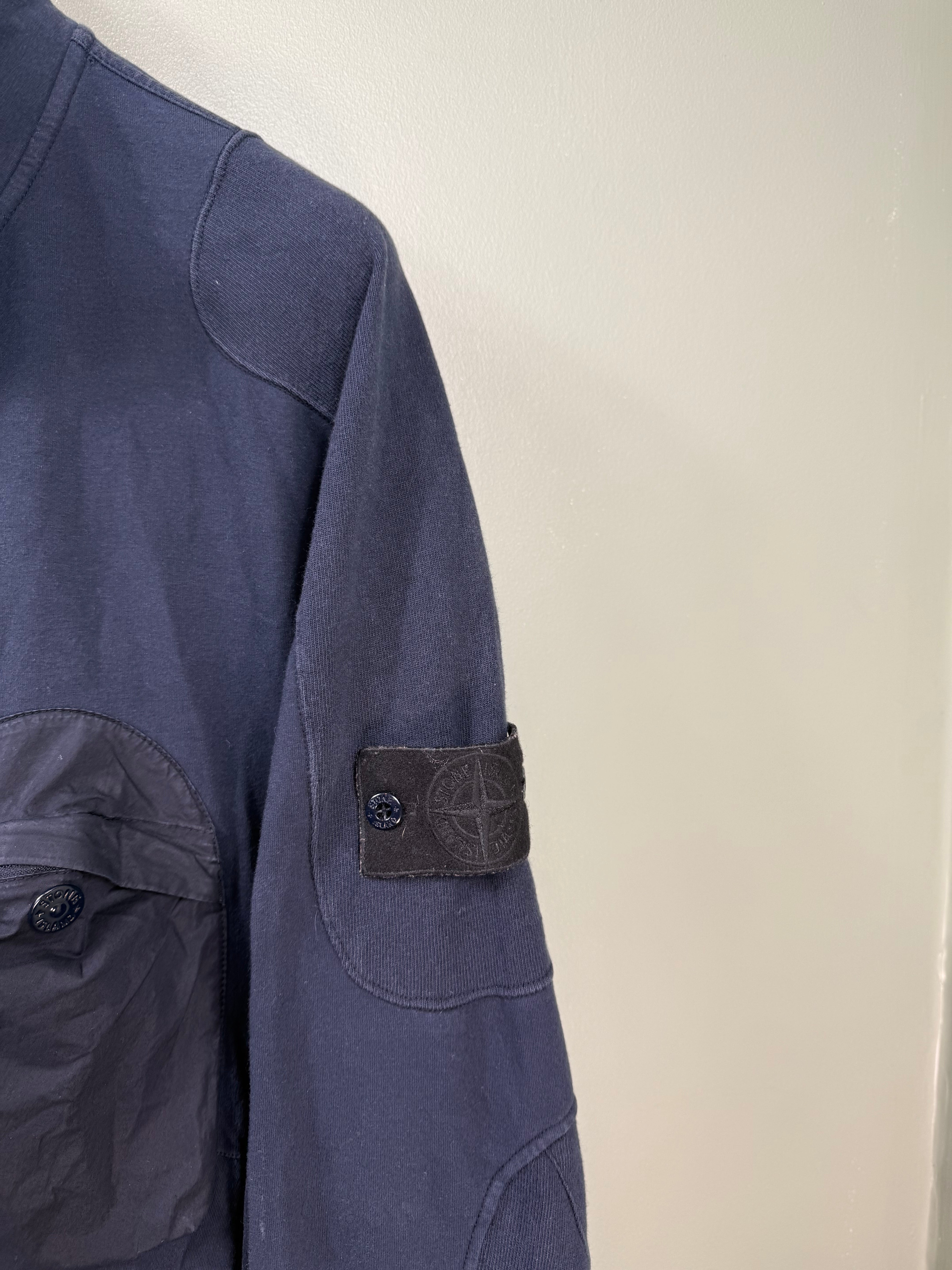 Stone Island Navy Ghost Zipped Jumper