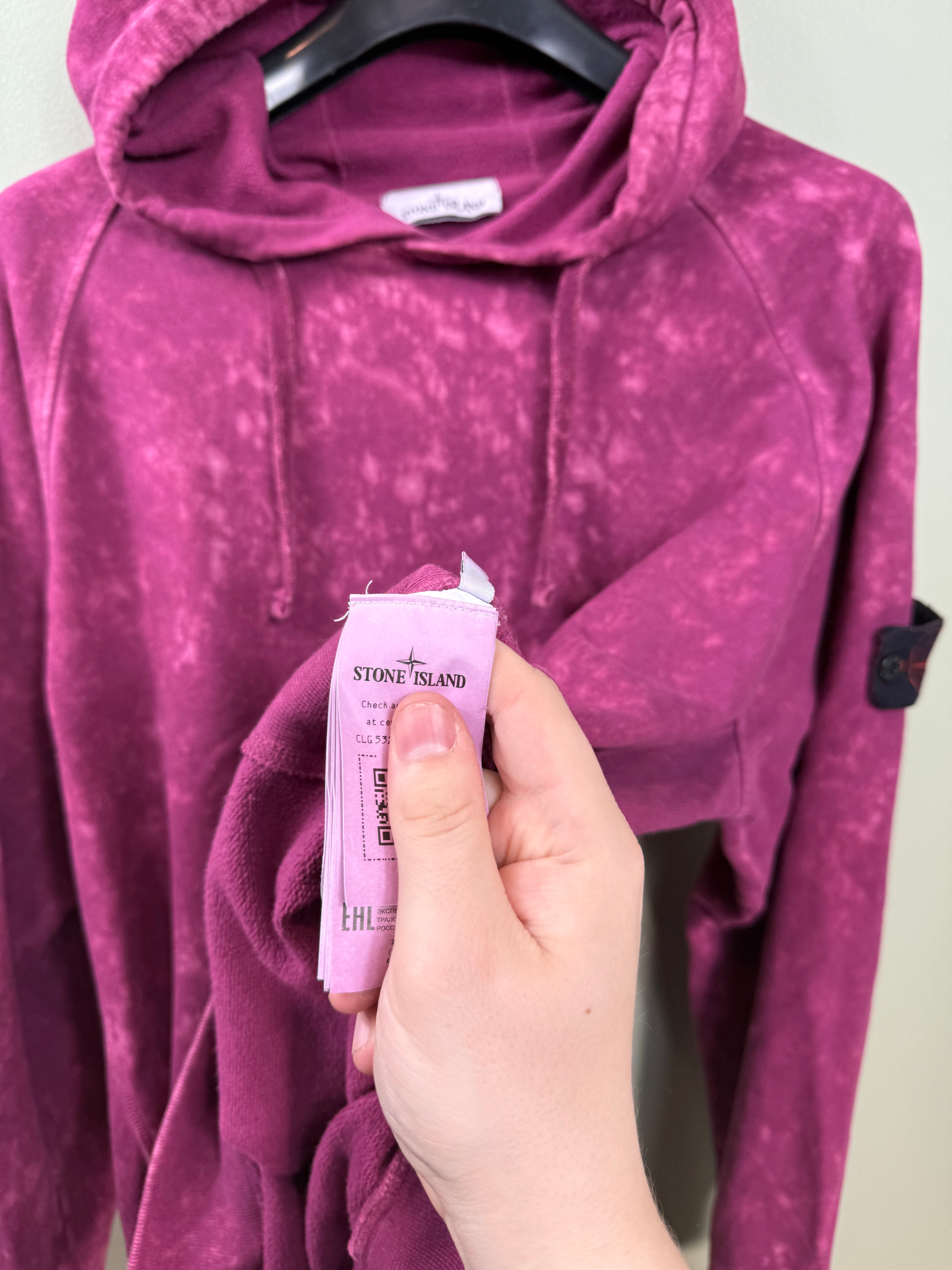Stone Island Purple Ovo Dye Hoodie