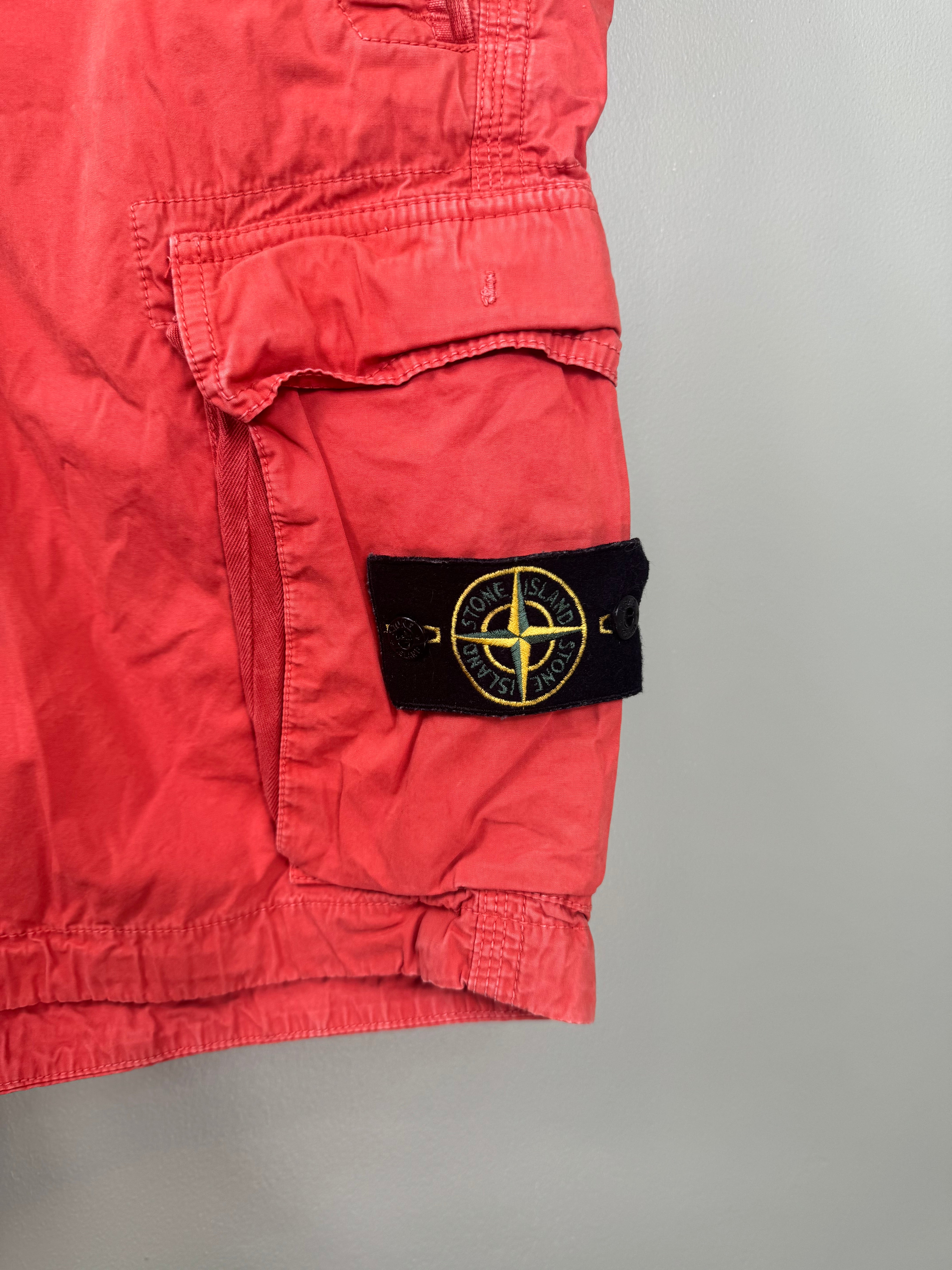 Stone Island Orange SL Cargo Shorts