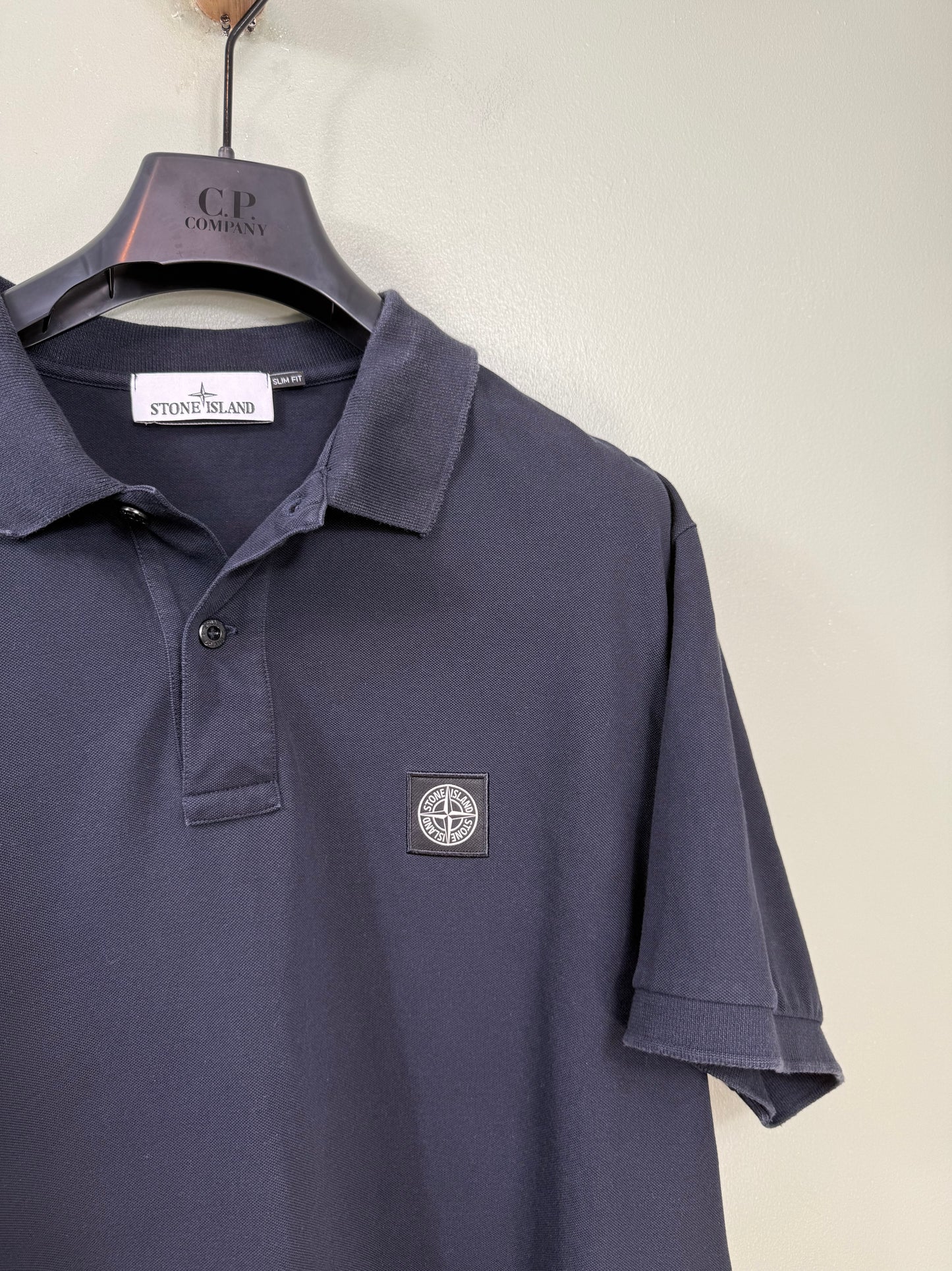 Stone Island Navy Slim Fit Polo